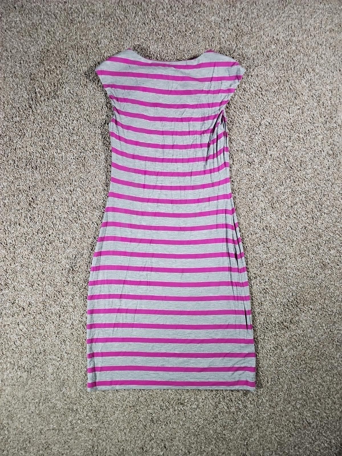 Calvin Klein Calvin Klein Sz 4 Pink/Gray Striped Dress Size S / US 4 / IT 40 - 5 Thumbnail