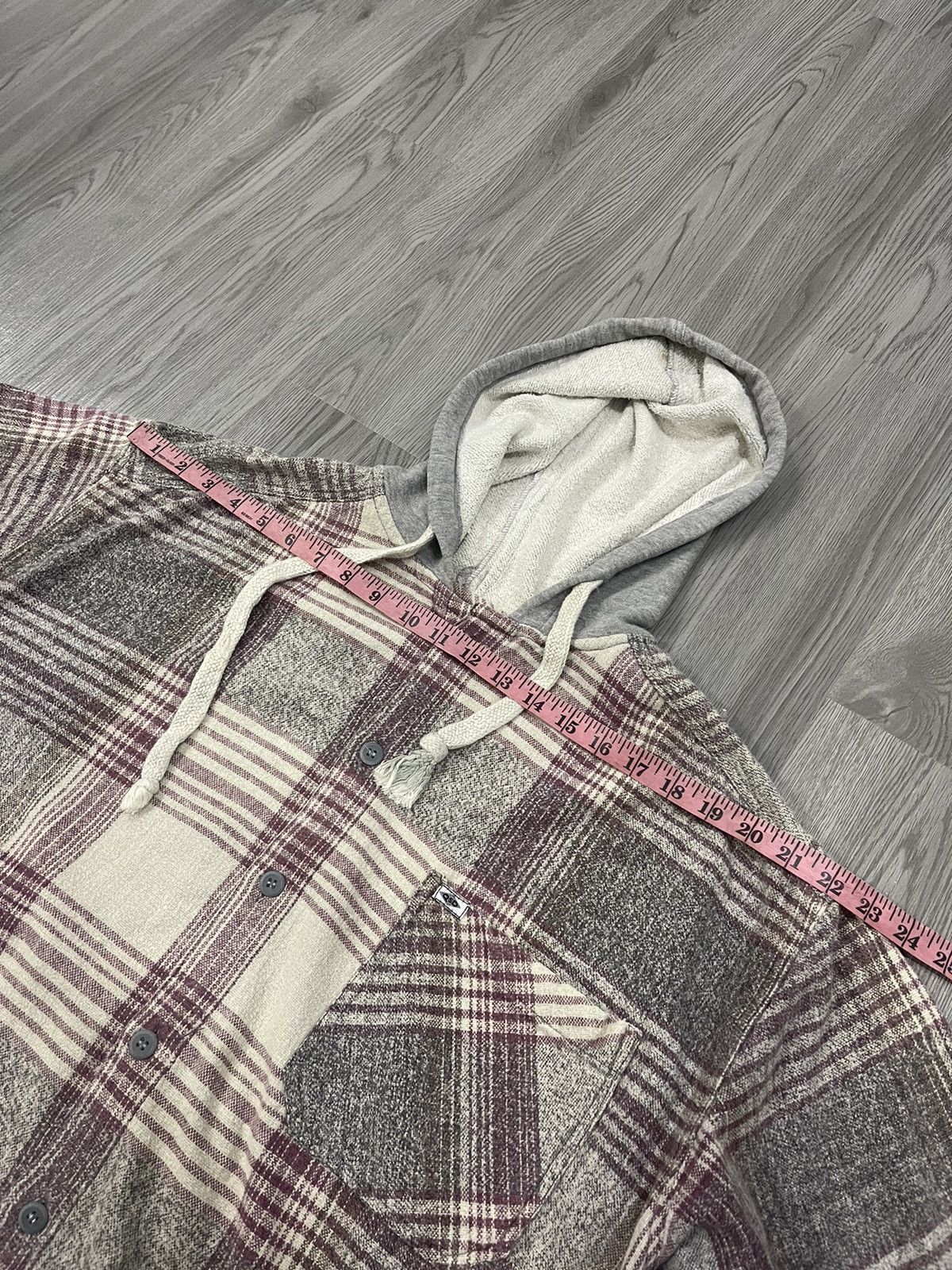 Quiksilver Quiksilver Saltwater denim plaid oversized hooded flannel Size US M / EU 48-50 / 2 - 13 Thumbnail