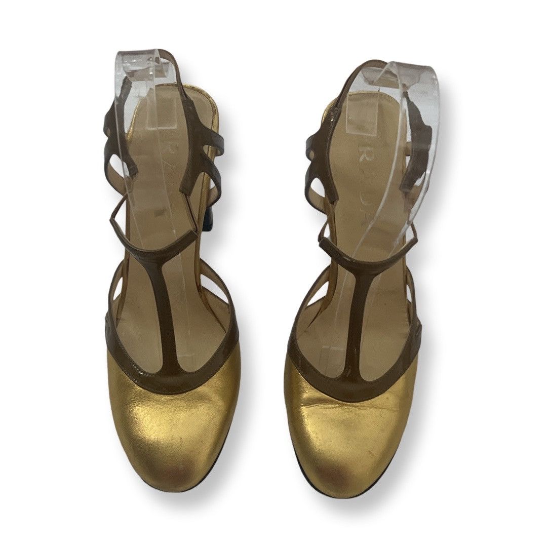 Prada Prada Gold vintage heels size 38 Size US 8 / IT 38 - 2 Thumbnail