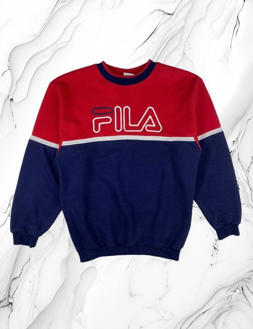 Fila Vintage 00s Fila Big Logo y2k sweatshirt Size US S / EU 44-46 / 1 - 1 Thumbnail