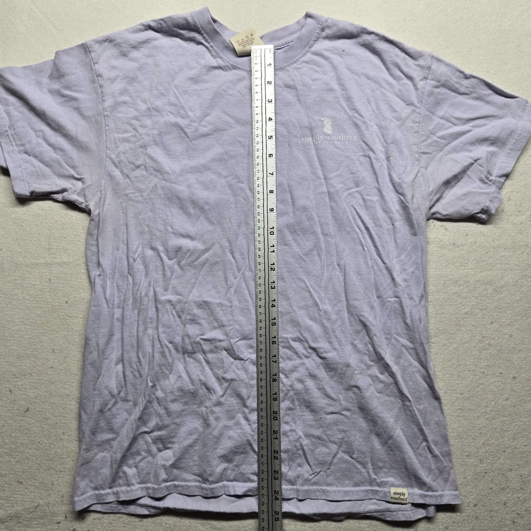 Vintage Simply Southern Shirt Women L Large Purple 100% Cotton Short Sleeve Crew Neck Logo Tee Size L / US 10 / IT 46 - 6 Thumbnail