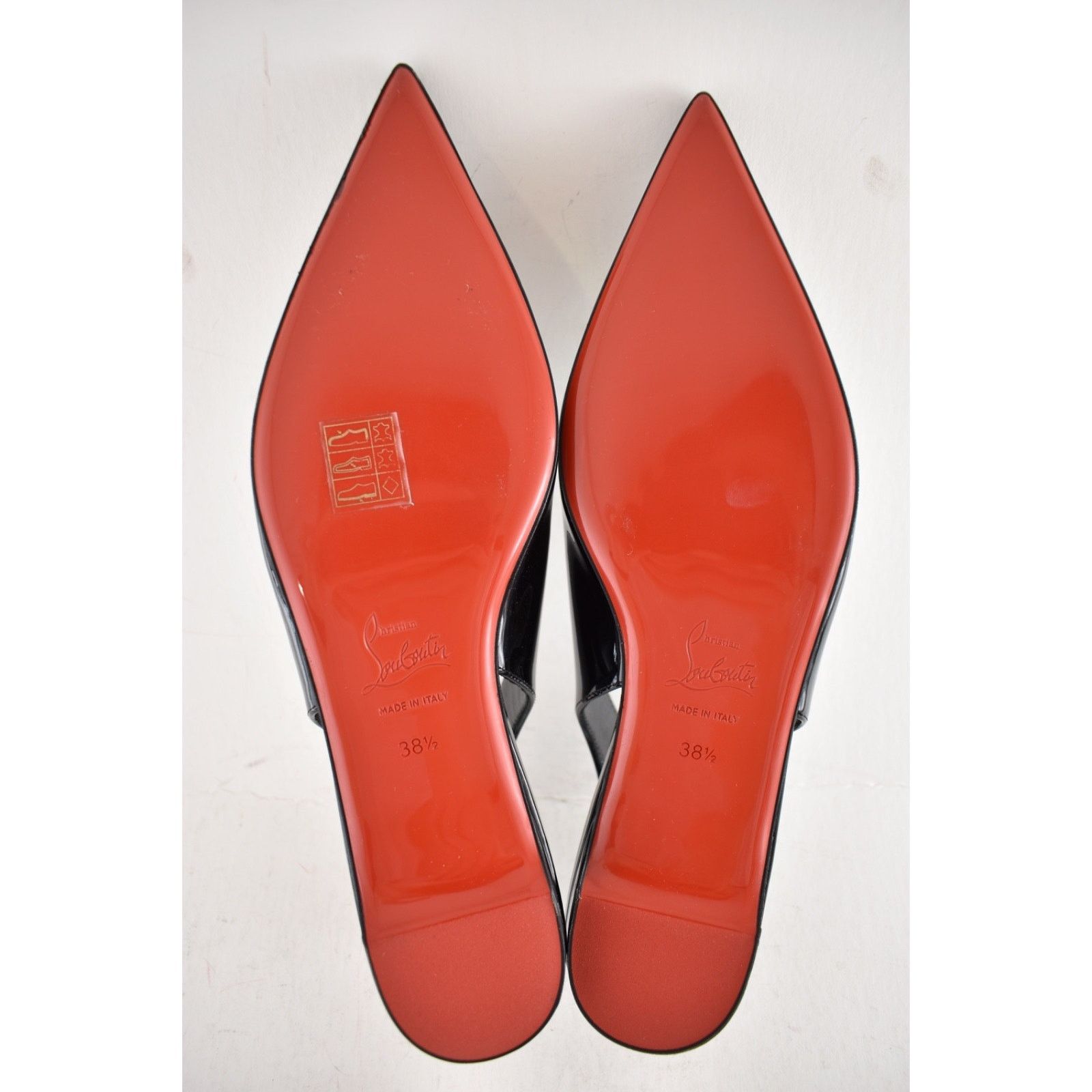 Christian Louboutin Hot Chickita Sling Flat Black Patent