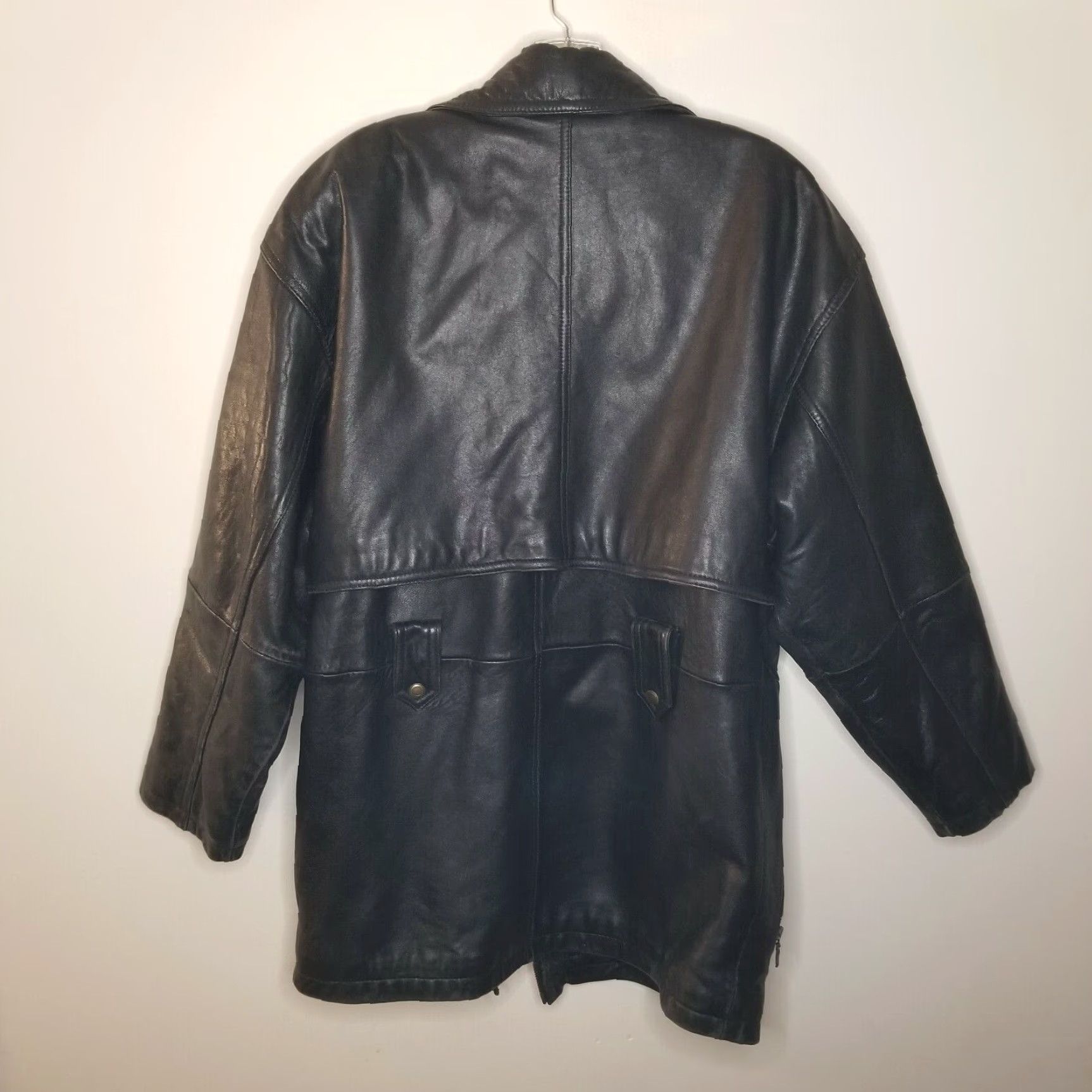 Express VINTAGE Express Leather Biker Jacket Mens Black Full Zip Small Size US S / EU 44-46 / 1 - 6 Thumbnail