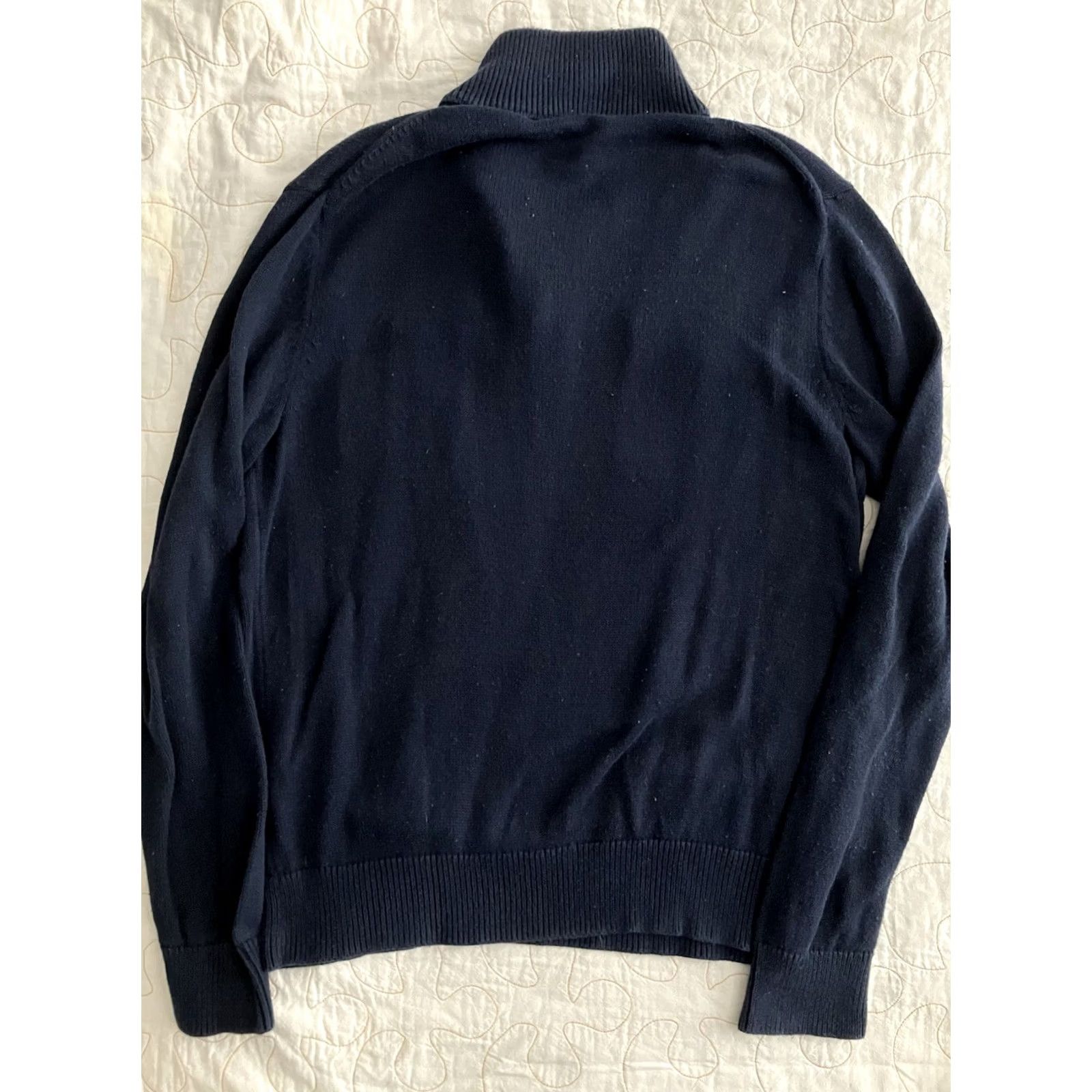 Banana Republic Banana Republic Sweater Mens M Navy Blue Mock Neck Button Henley Pockets Knit Cotton Regular Long Sleeve Size US M / EU 48-50 / 2 - 6 Thumbnail