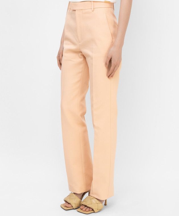 Bottega Veneta o1y0725 Casual Pant in Apricot Size 27" / US 4 / IT 40 - 2 Thumbnail