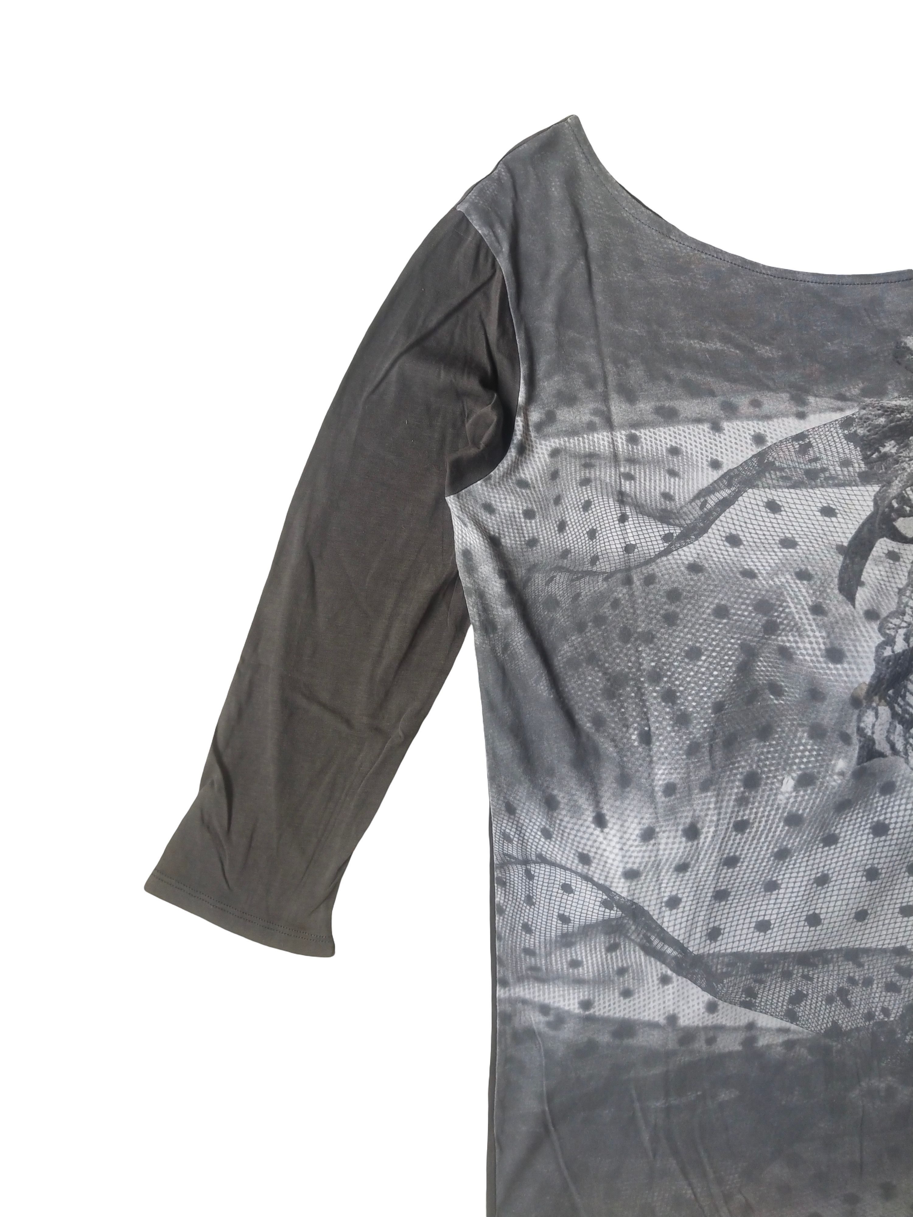 Yohji Yamamoto 2000s Benetton Fairy Grunge Cameo Lace Graphic Top Size M / US 6-8 / IT 42-44 - 6 Thumbnail