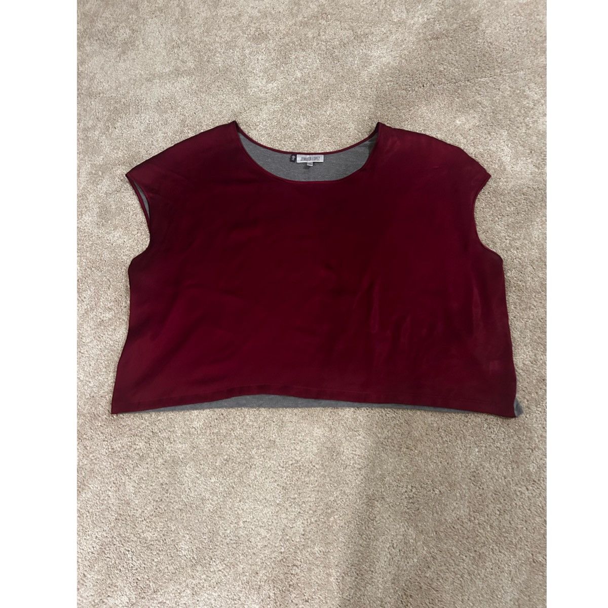 Jennifer Lopez Jennifer Lopez Women’s Purple Grey Satin Blouse Sz. XL Size XL / US 12-14 / IT 48-50 - 1 Thumbnail