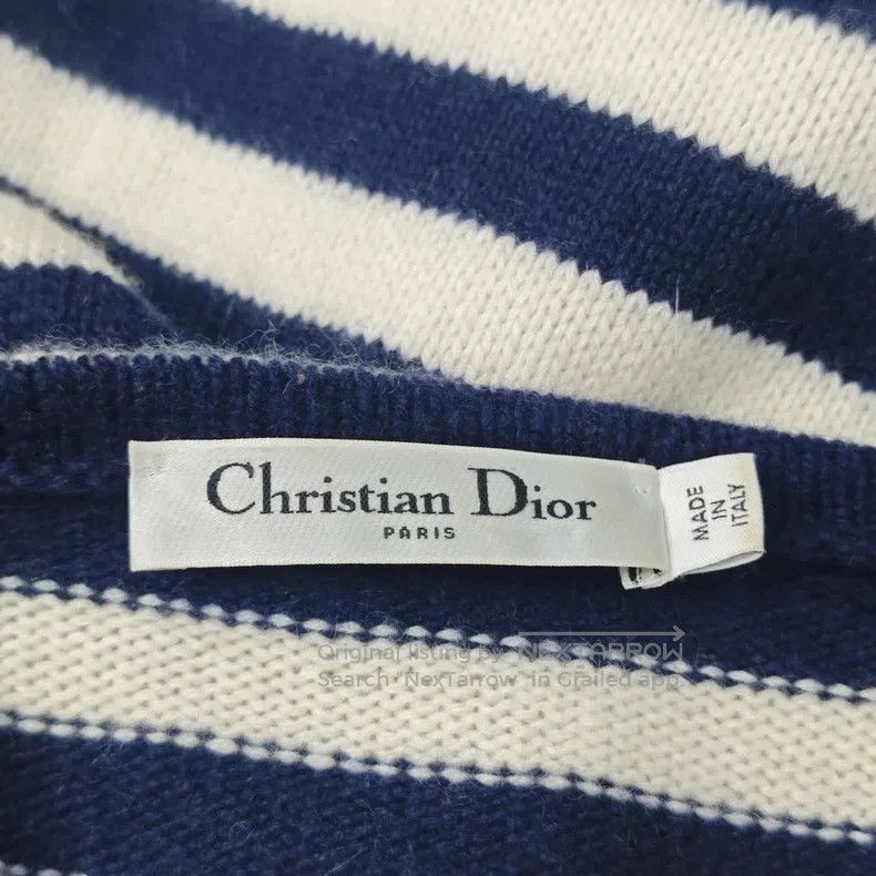 Dior Dior Dark blue and white striped embroidery bee destructio Size XS / US 0-2 / IT 36-38 - 5 Thumbnail