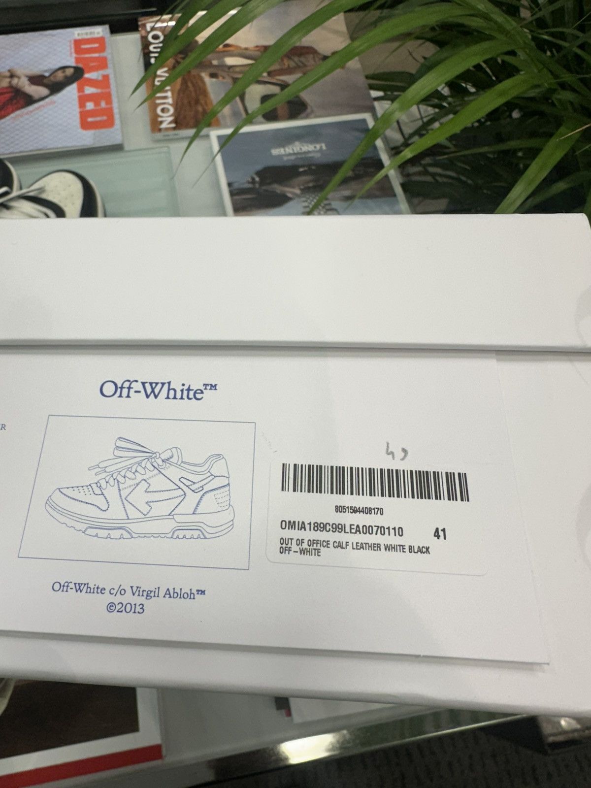 Off-White OFF-WHITE - Out of Office White Black Sneakers Size US 8 / EU 41 - 7 Thumbnail