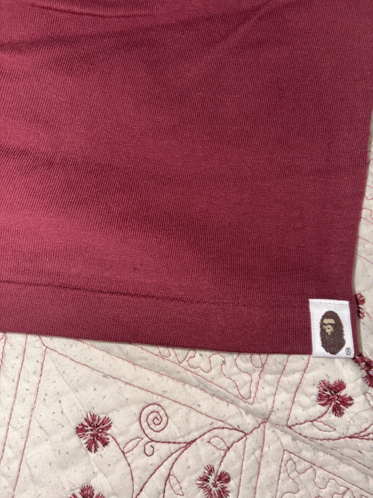 Bape Bape Burgundy College T-Shirt Size US L / EU 52-54 / 3 - 5 Thumbnail