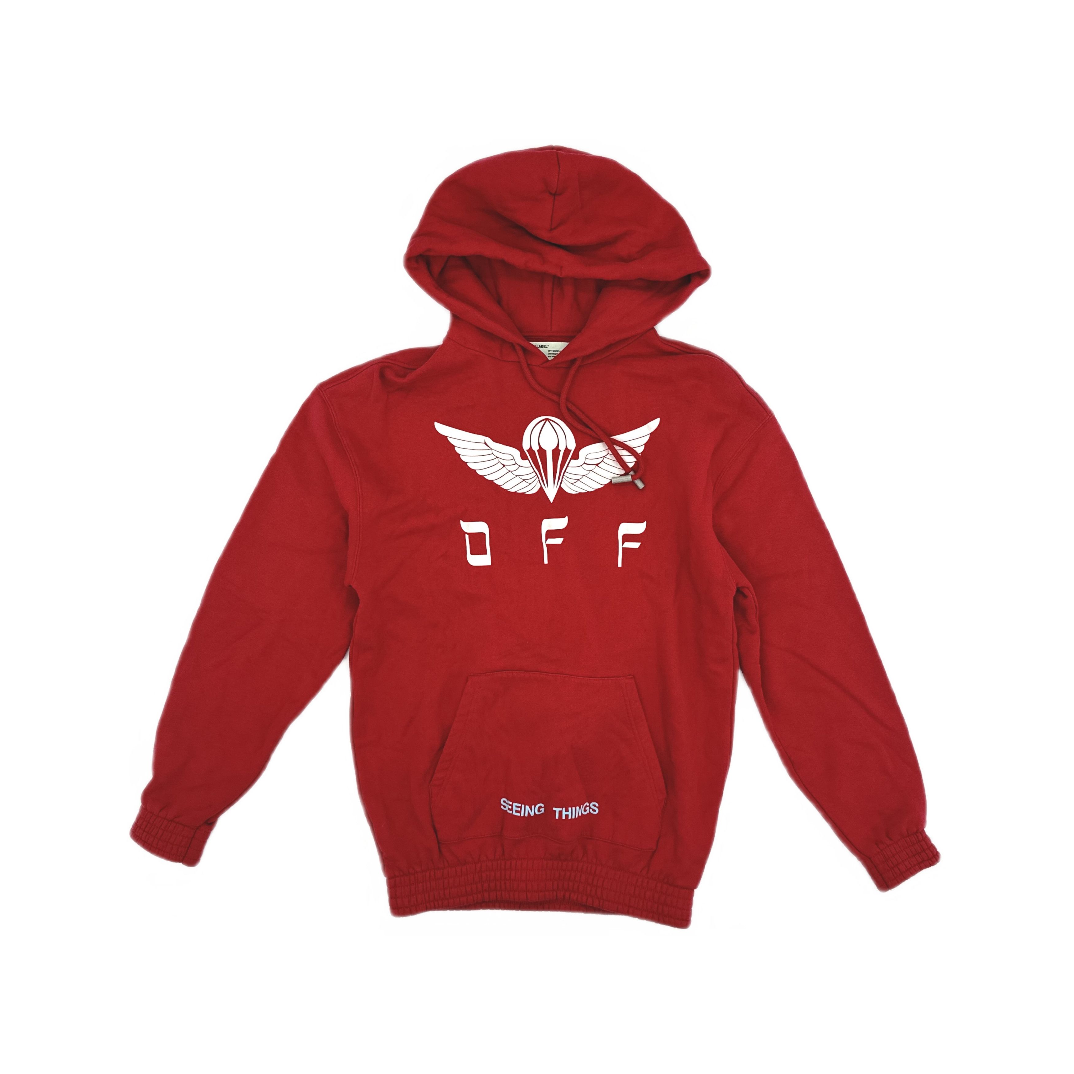 Off-White Off-White Seeing Things Hoodie Red Size XXS Size US XXS / EU 40 - 1 Thumbnail