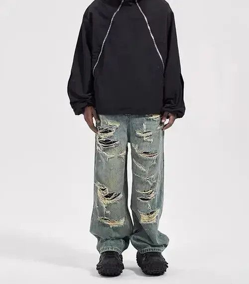 Jean High street beggars ruin double layer ripped jeans Size US 32 / EU 48 - 4 Thumbnail
