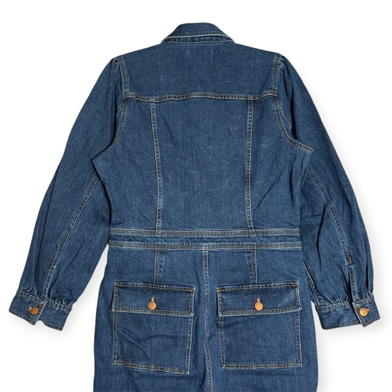 Madewell Madewell Indigo Denim Utility Jumpsuit Size 8 Size 30" / US 8 / IT 44 - 11 Thumbnail