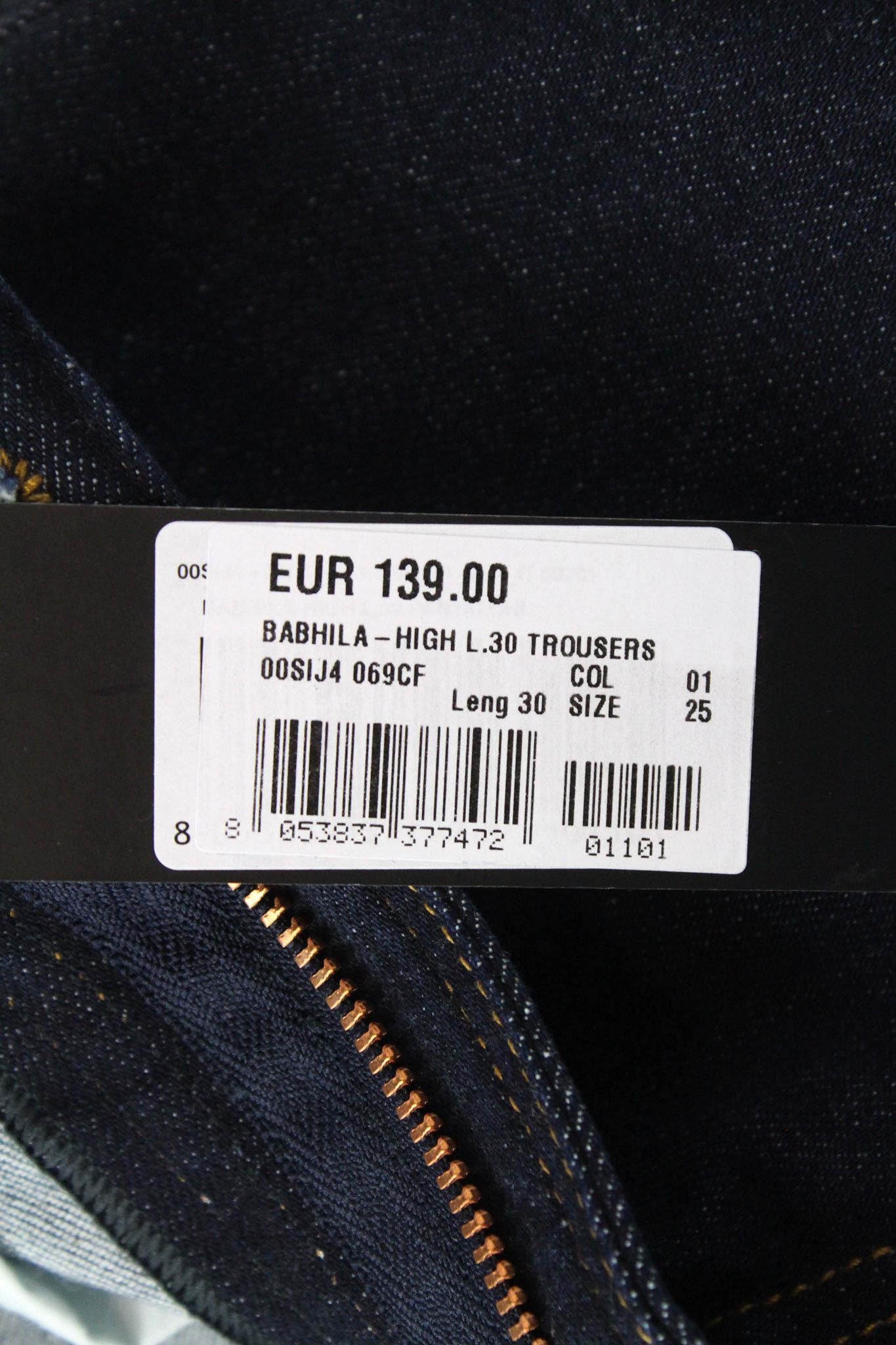 Diesel BABHILA-HIGH 069CF W25/L30 Blue Stretch Jeans 71936 Size 25" / US 0 / IT 36 - 10 Thumbnail