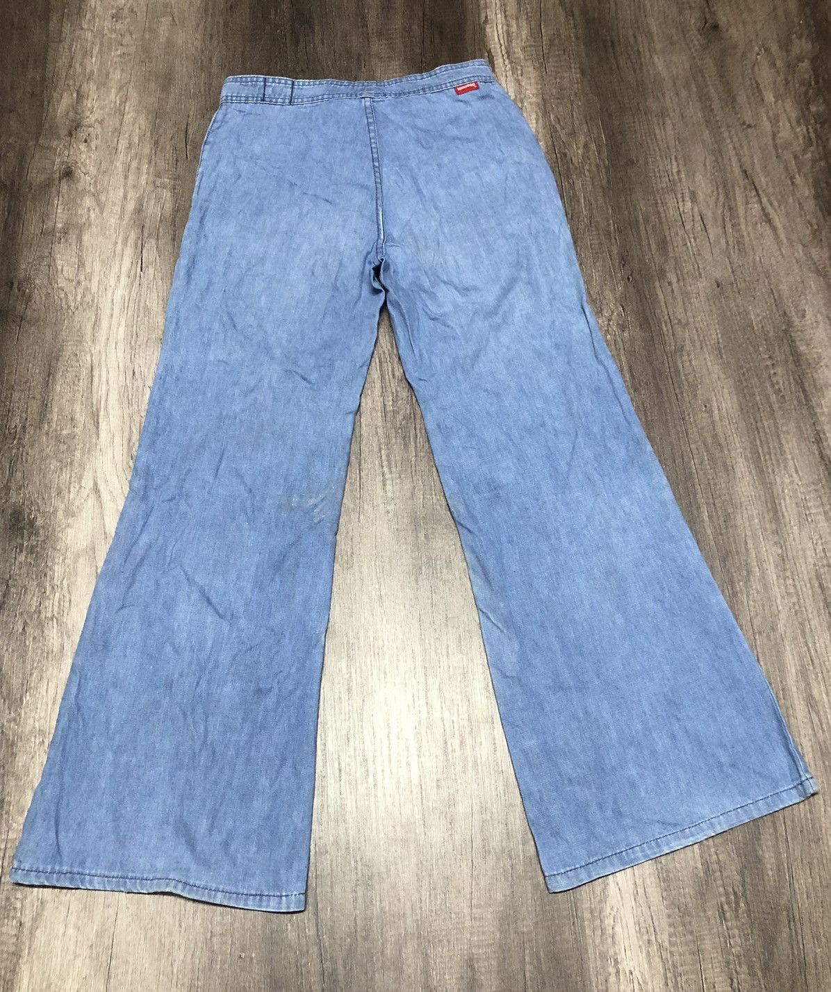 Hysteric Glamour × Vintage Vintage Miss Texwood Flared Jeans Flower Patches Design Size 29" - 16 Thumbnail