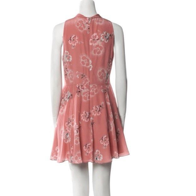 Rebecca Taylor Rebecca Taylor Pink Floral Silk Mini Dress Women’s Size M Sleeveless Keyhole Detail Size M / US 6-8 / IT 42-44 - 2 Thumbnail