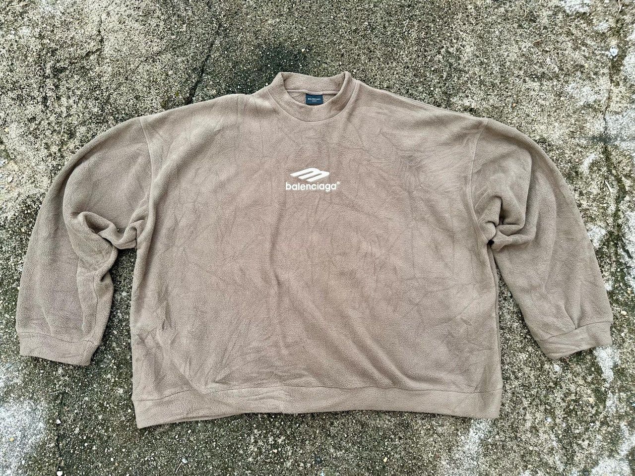 Authentic Balenciaga 3B Sports Icon Brown Sweatshirt