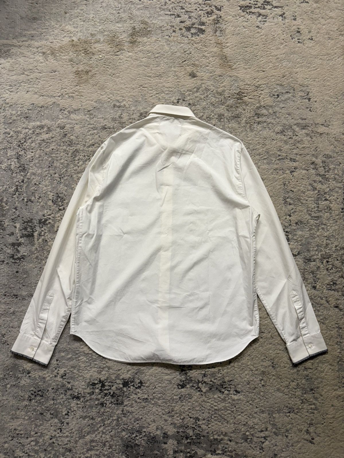 Maison Margiela Margiela - Oxford Outside Stitch White Shirt Size US L / EU 52-54 / 3 - 6 Thumbnail