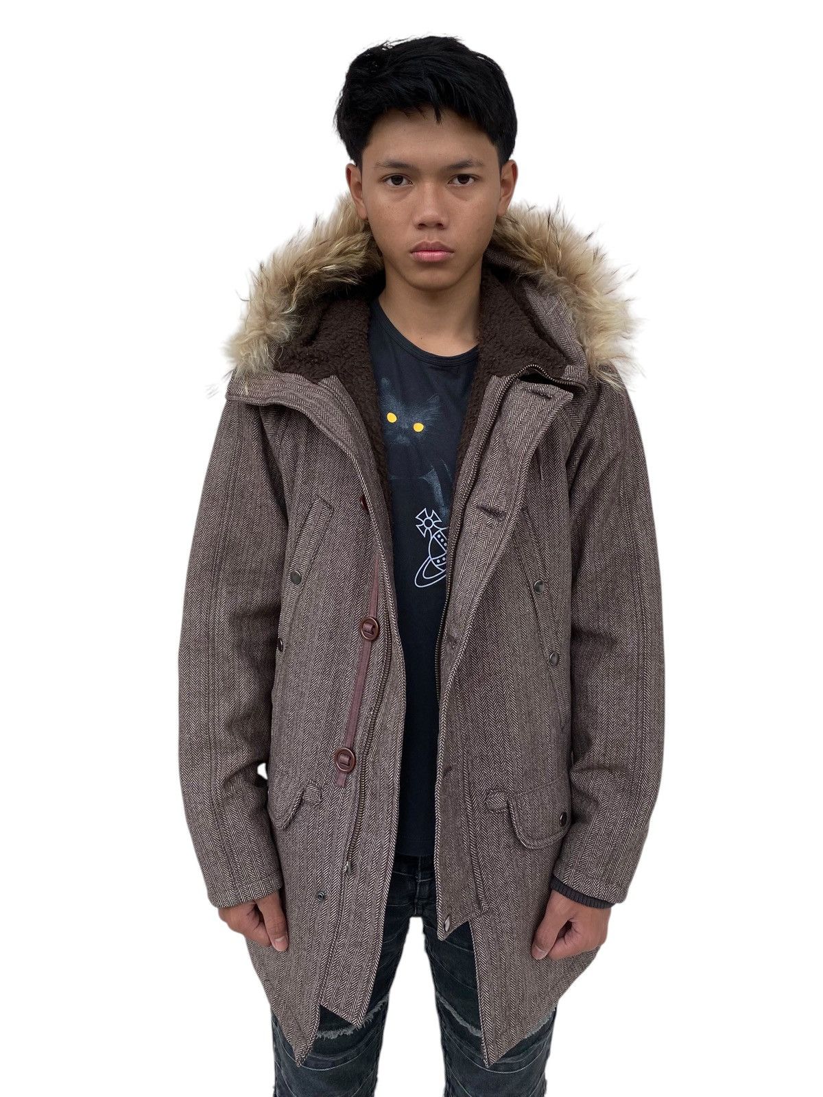 URBAN RESEARCH DOORS 2000s Urban Research - Fur Hoodie Apocalypse Jacket Size US M / EU 48-50 / 2 - 3 Thumbnail