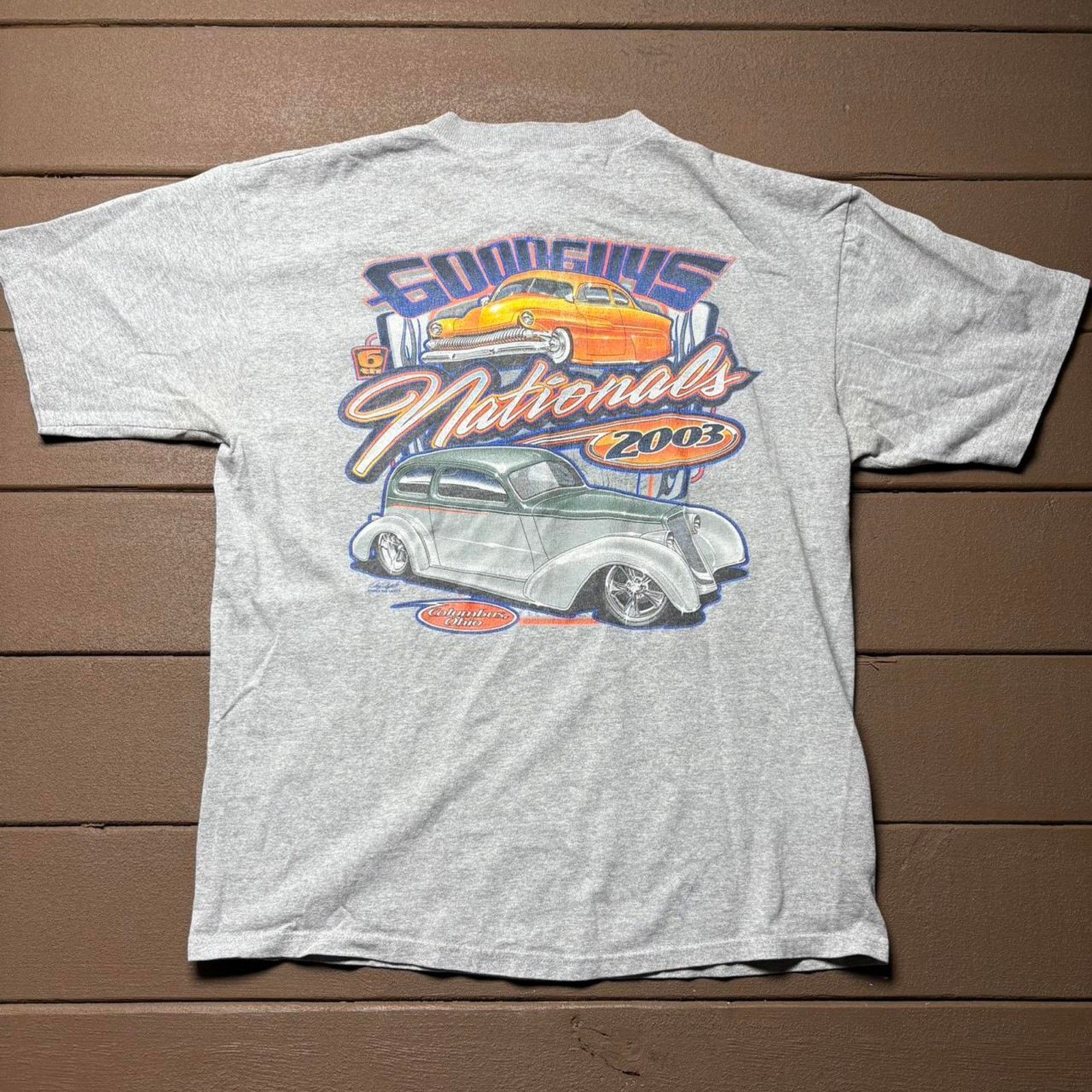 NASCAR Vintage 2003 GoodGuys Nationals Quarter Button Up Shirt Size US L / EU 52-54 / 3 - 1 Thumbnail