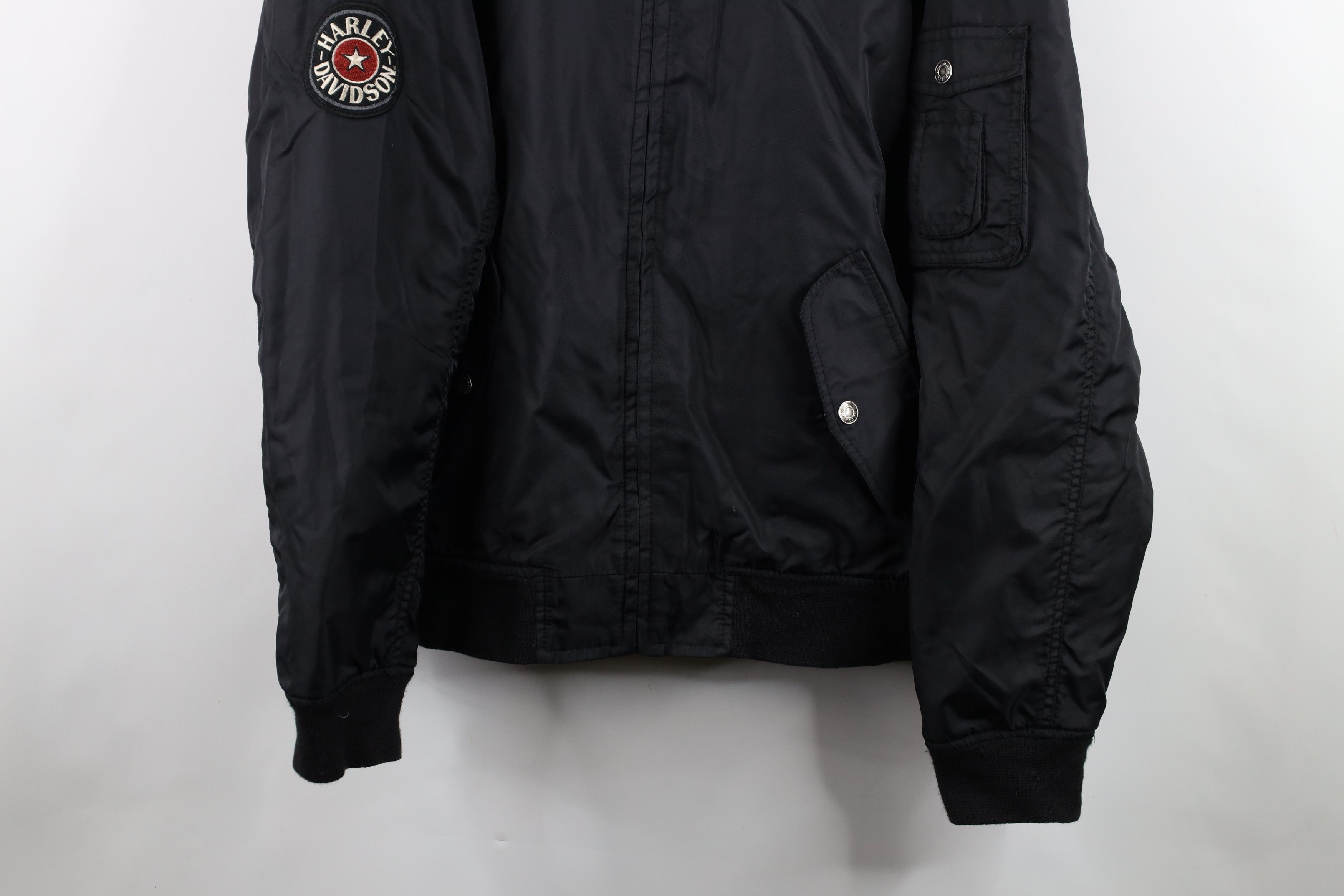 Harley Davidson × Vintage Vintage 90s Harley Davidson Spell Motorcycle Bomber Jacket Size US XL / EU 56 / 4 - 3 Thumbnail