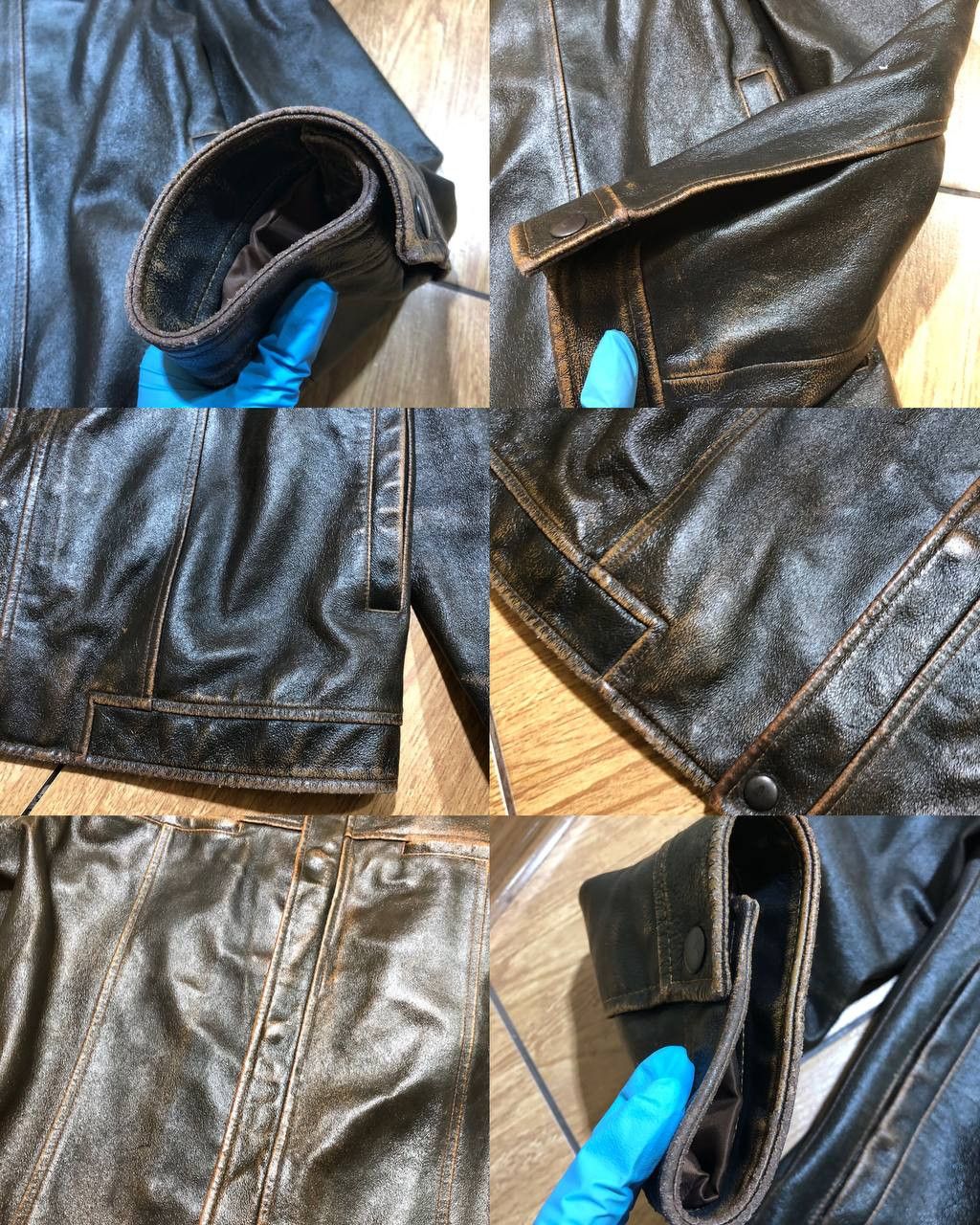 Gap VTG Y2K brown grunge Gap leather jacket Size US L / EU 52-54 / 3 - 24 Thumbnail