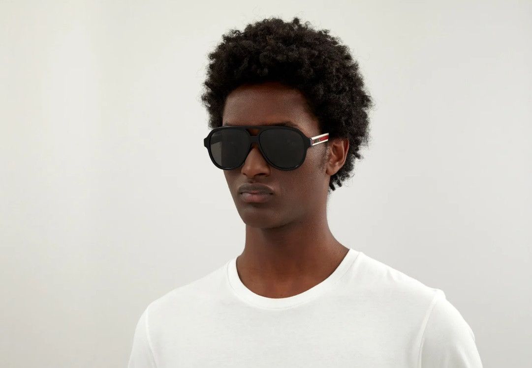 Gucci Gucci Men Sunglasses Black Pilot GG0463S 002 NEW AUTHENTIC Size ONE SIZE - 9 Thumbnail