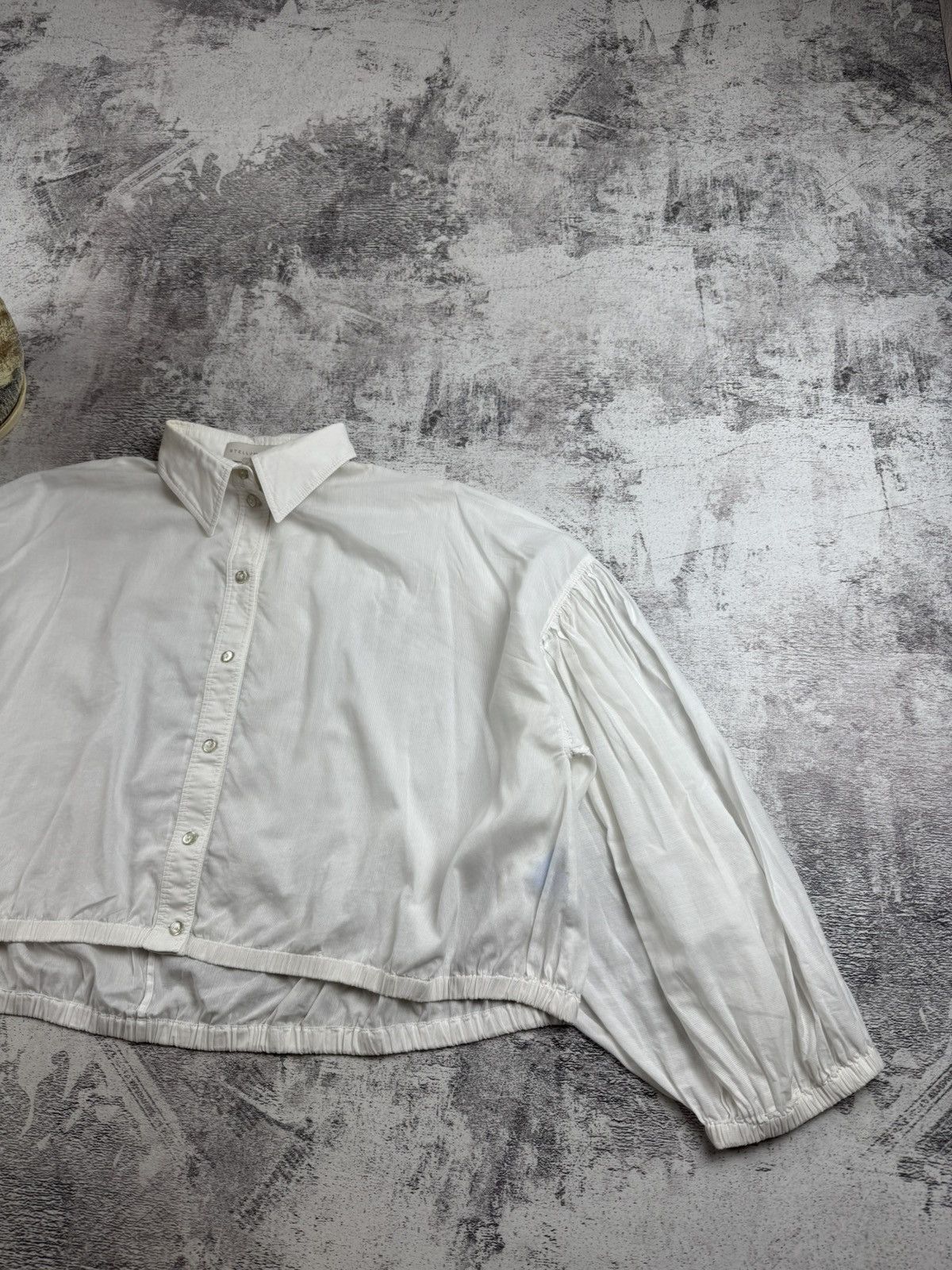 Stella McCartney Stella McCartney White Cropped Puff Sleeves Fit Button Women’s Longsleeve Shirt Size S / US 4 / IT 40 - 3 Thumbnail