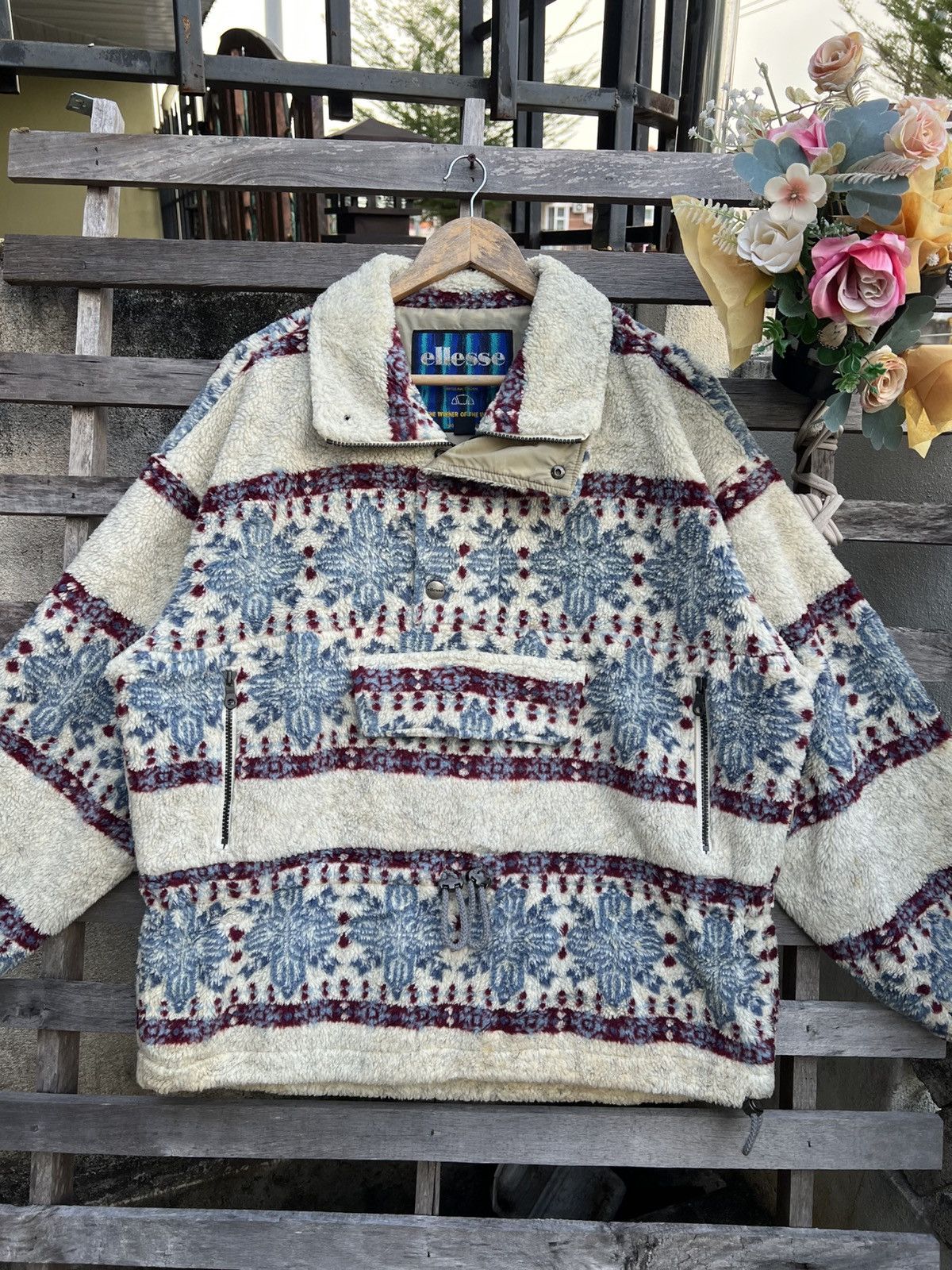 Ellesse Vintage Ellesse Sherpa Jacket - oversizes 26.5” x 28.5” Size US L / EU 52-54 / 3 - 3 Thumbnail
