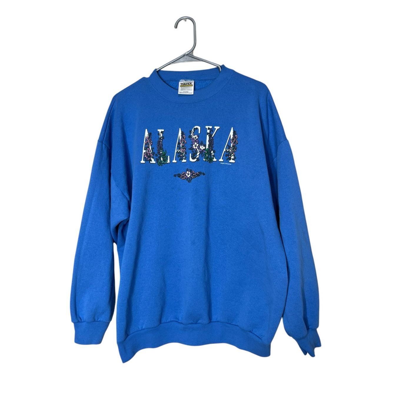 Tultex Vintage 90s Alaska Tultex Crewneck blue Sweatshirt Size XL Size XL / US 12-14 / IT 48-50 - 1 Thumbnail