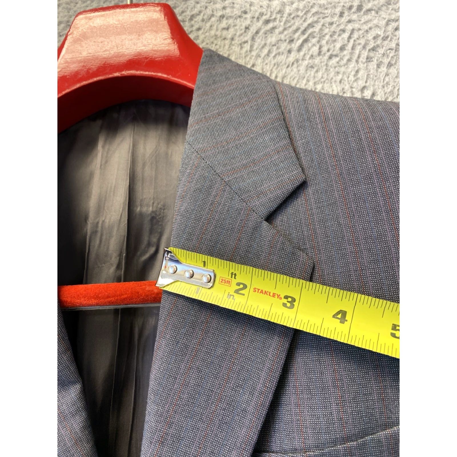 Yves Saint Laurent VINTAGE Yves Saint Laurent YSL Brown Pin Stripe Blazer Men 38 Wool Twill Slim 2-Button Front 4-Button Sleeve Notch Lapel France Vintage Blazer Mens Size 38R - 5 Thumbnail