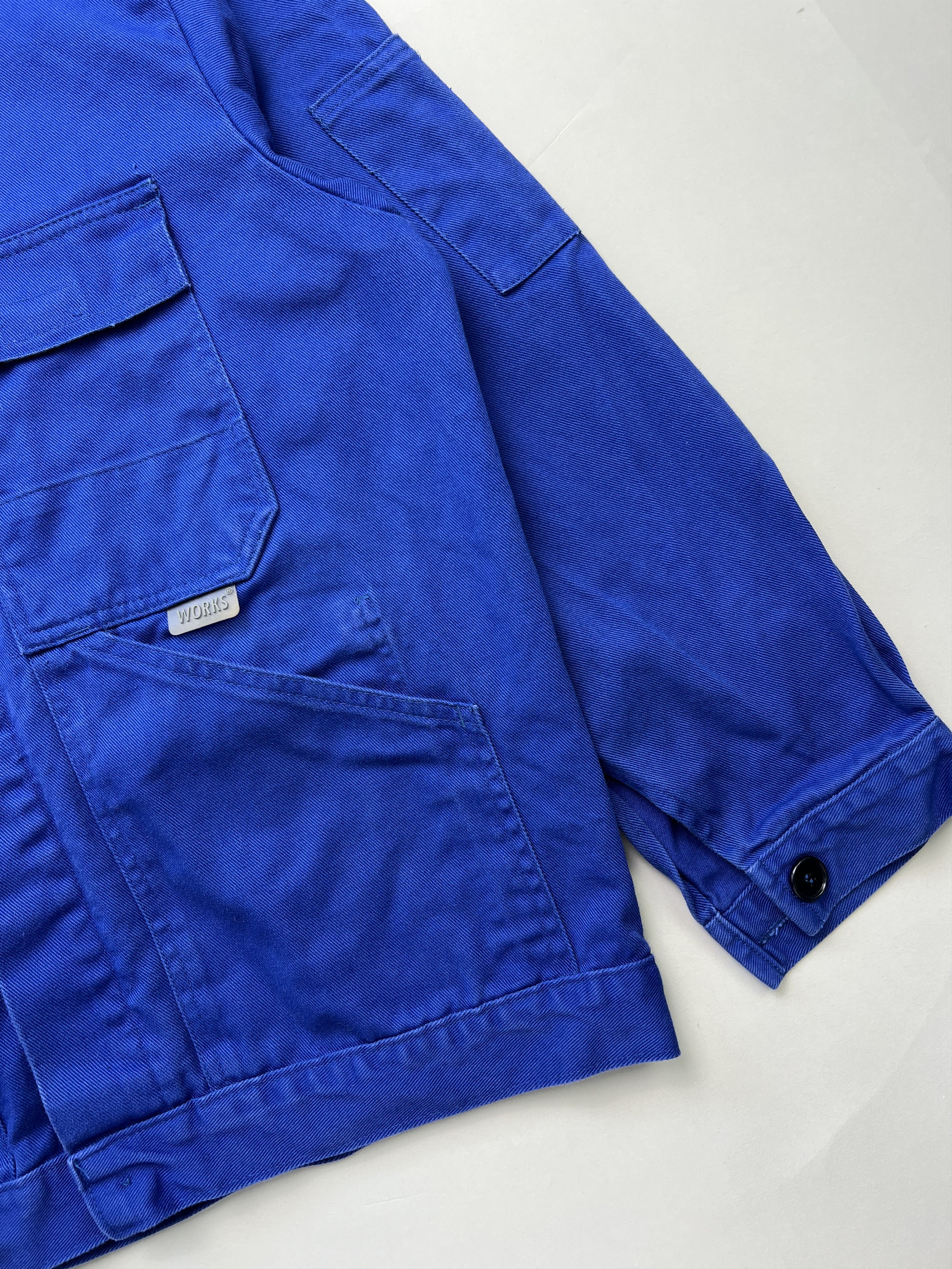 Vintage French Work Chore Jacket Vintage Bleu De Travail Size US L / EU 52-54 / 3 - 5 Thumbnail