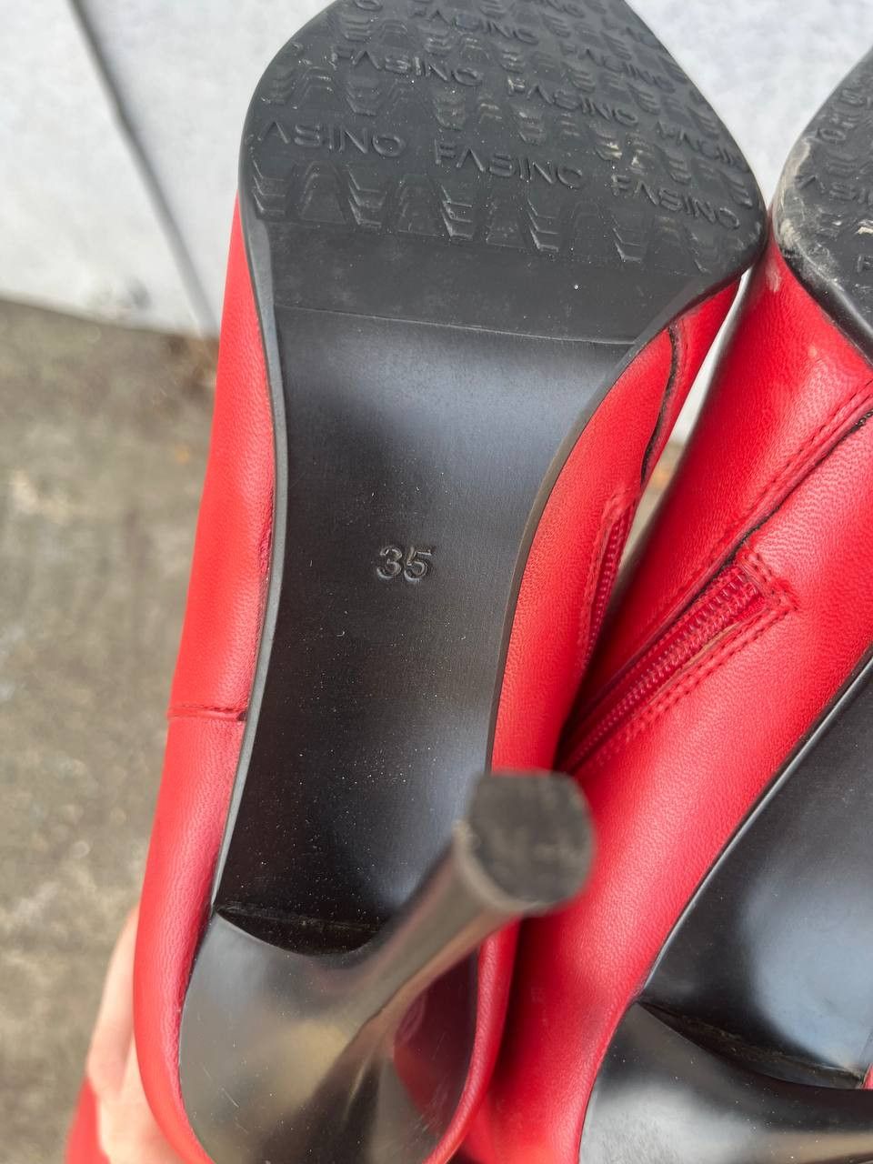 If Six Was Nine Vntg As 98 Guidi style Leather Faded Biker High Boots Heels Size US 5 / IT 35 - 8 Thumbnail
