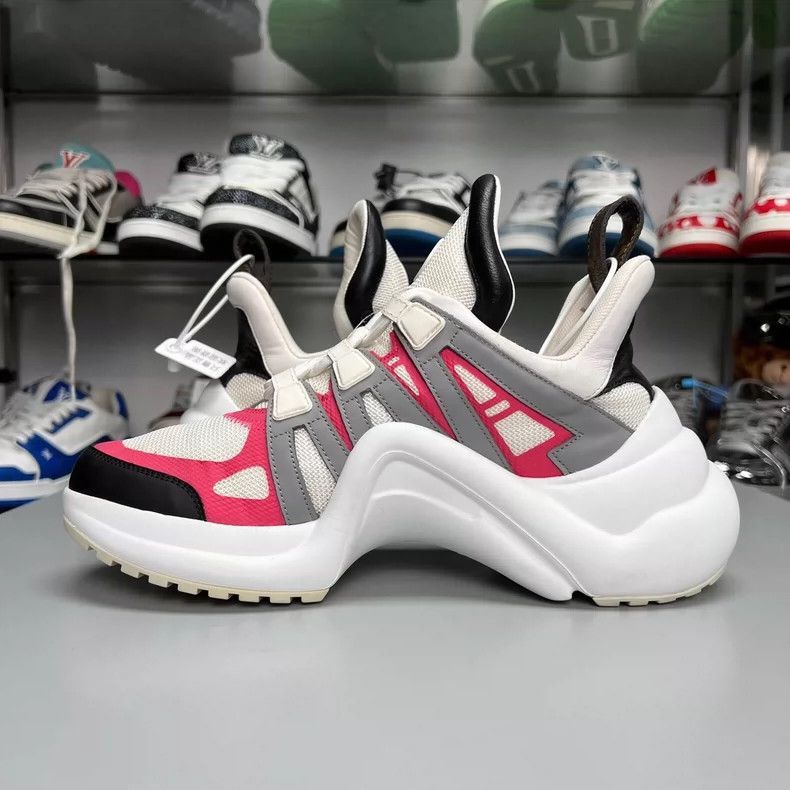 Louis Vuitton LV Dad Shoes in White and Red-2506 Size US 10 / EU 43 - 4 Thumbnail