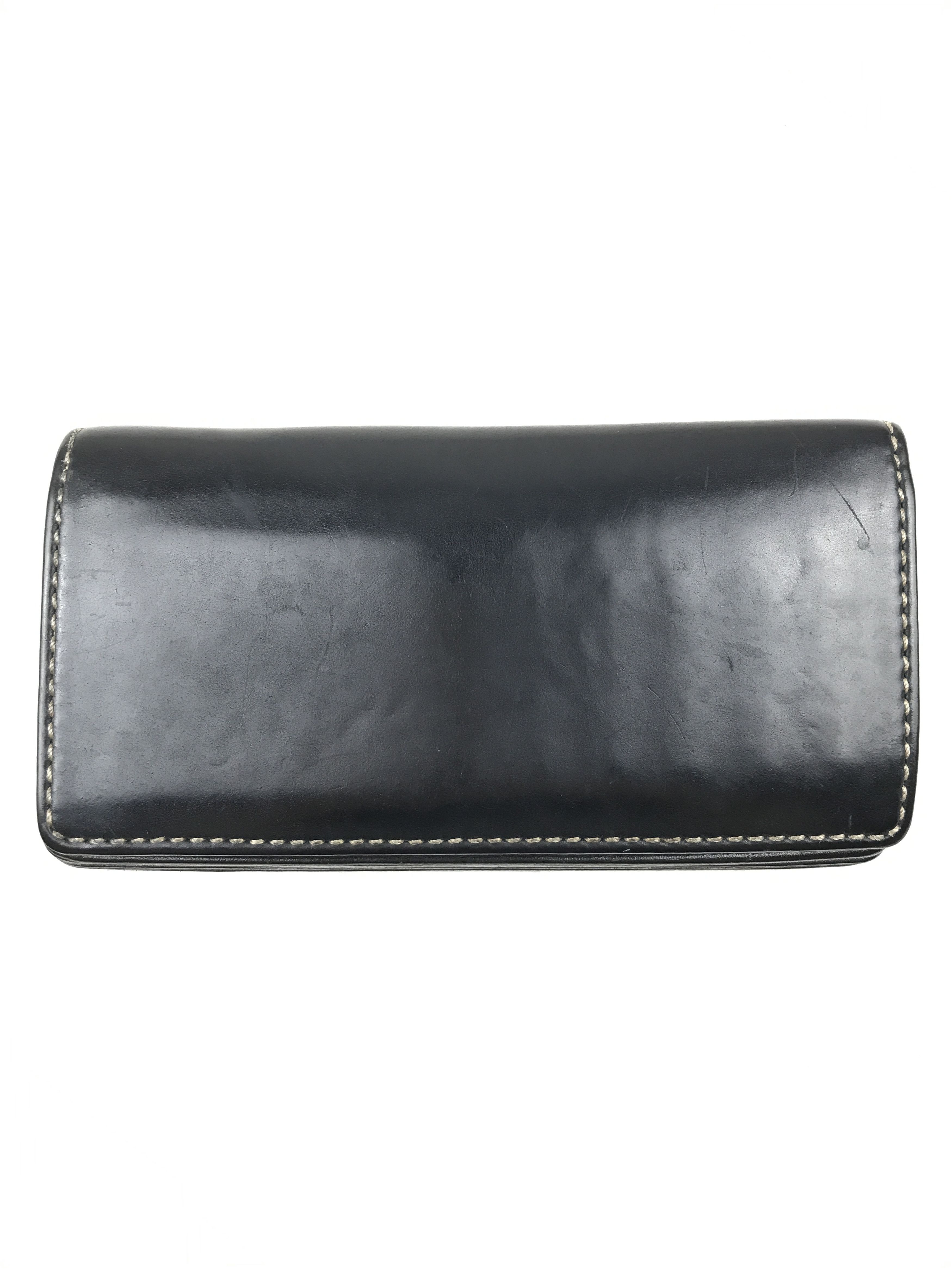 image of Unbrnd x Vintage Unbrand Bifold Leather Long Wallet in Black, Men's