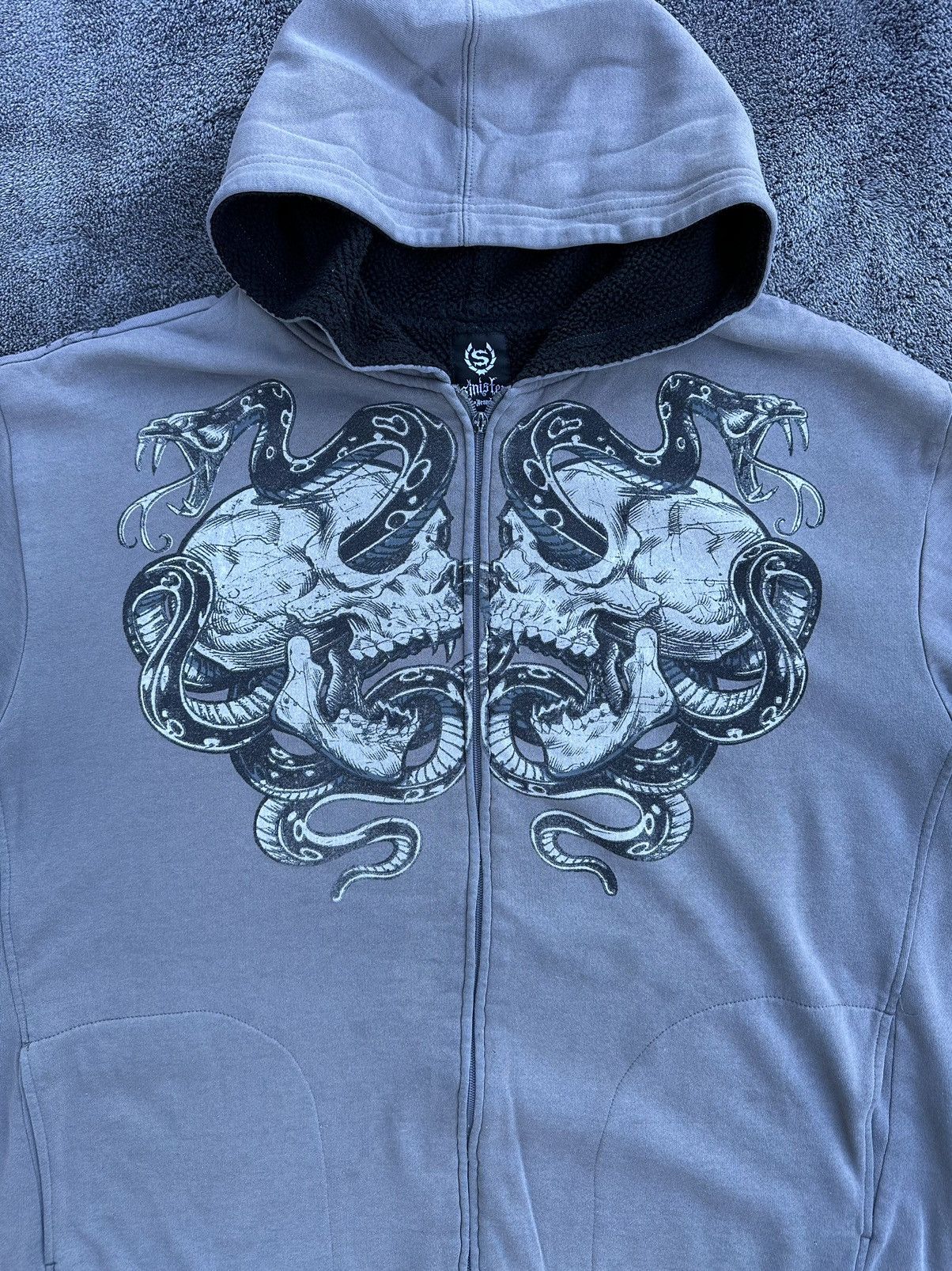 00s affliction系 ジップ パーカー 十字架 y2k アーカイブ 00s archive】zip hoodie cross y2k ideal お兄系 古着｜Yahoo