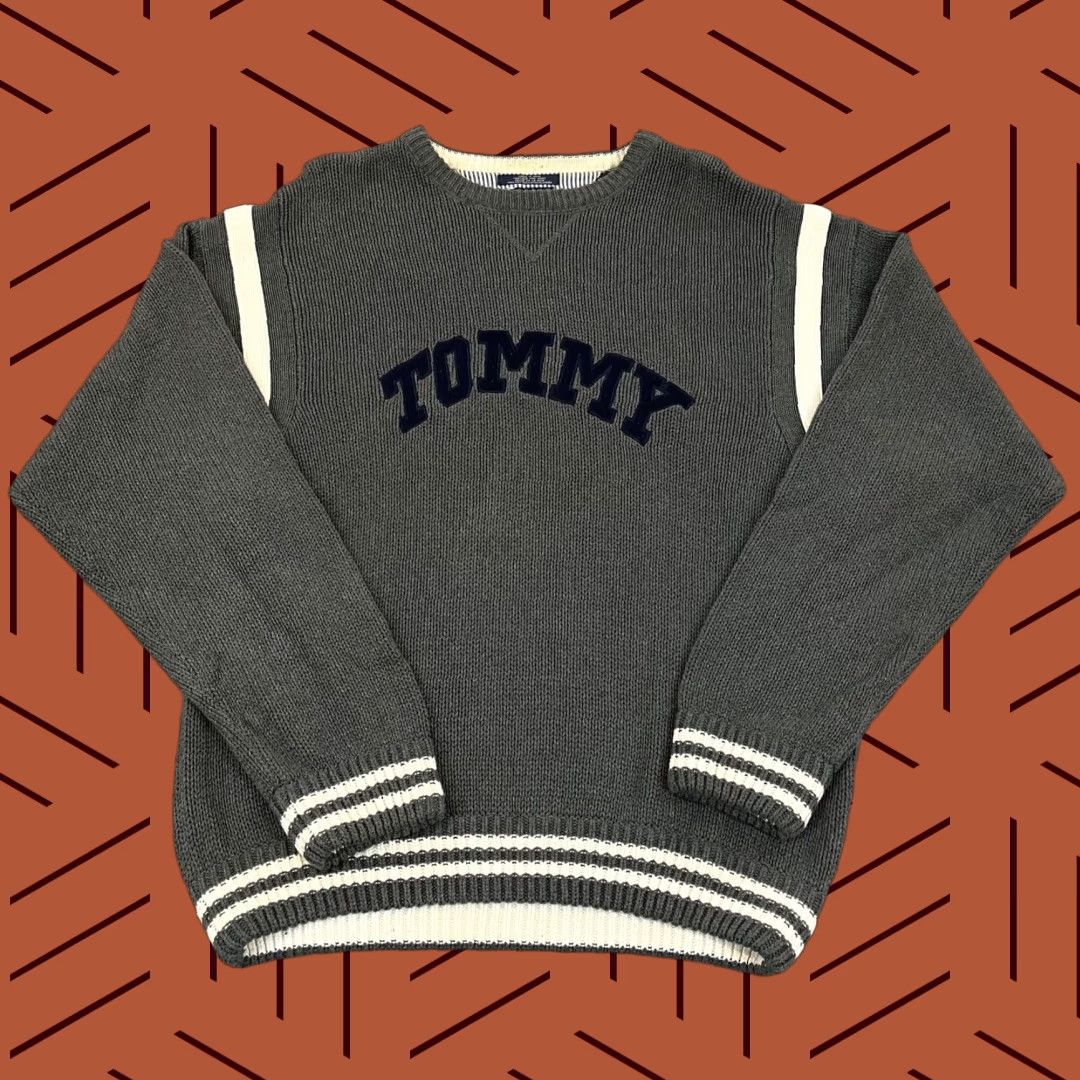Tommy Hilfiger Tommy Hilfiger Sweater Mens 2XL Gray Heavyweight Knit Crewneck 90s Vintage Designer Classic Size US XXL / EU 58 / 5 - 1 Thumbnail
