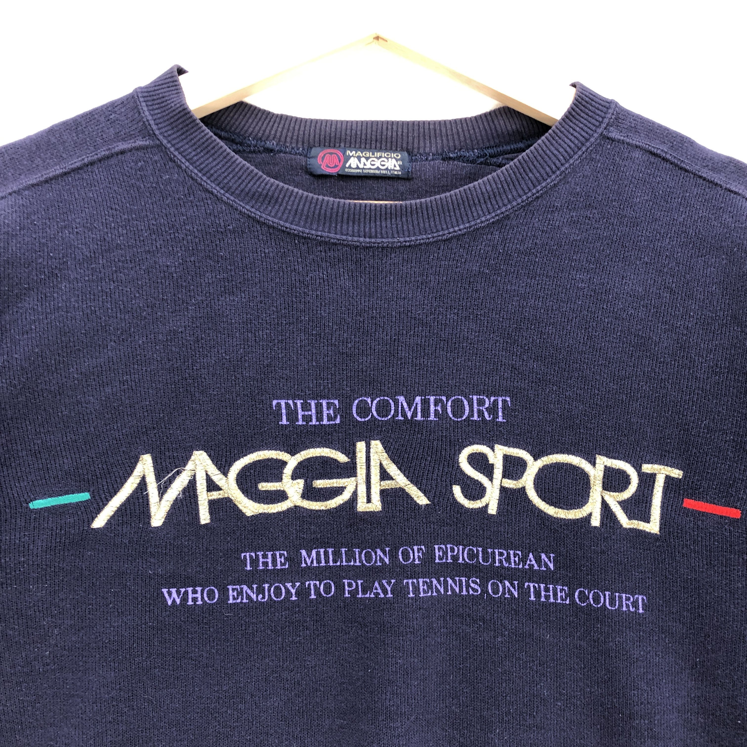 Japanese Brand Vintage Maglificio Maggia Sport Sweater Scripts Sweatshirt Size US M / EU 48-50 / 2 - 2 Thumbnail
