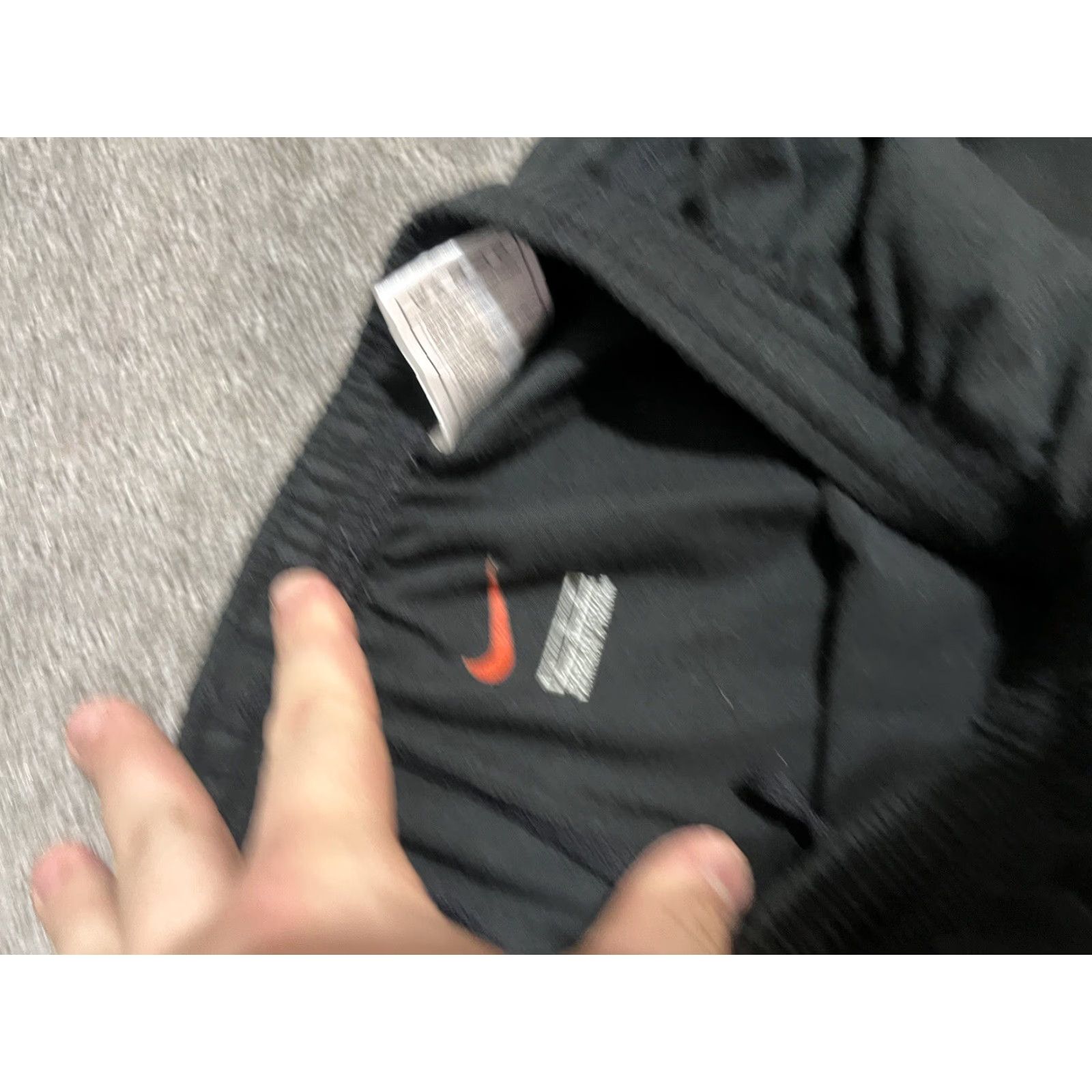 Nike Vintage Nike Joggers Womens L Running Pants Black Orange Swoosh Logo Zip Ankle Size 36" / US 14 / IT 50 - 6 Thumbnail
