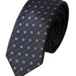 Dolce & Gabbana Black Blue Polka Dot Silk Adjustable Men Men's Tie Size ONE SIZE - 1 Thumbnail