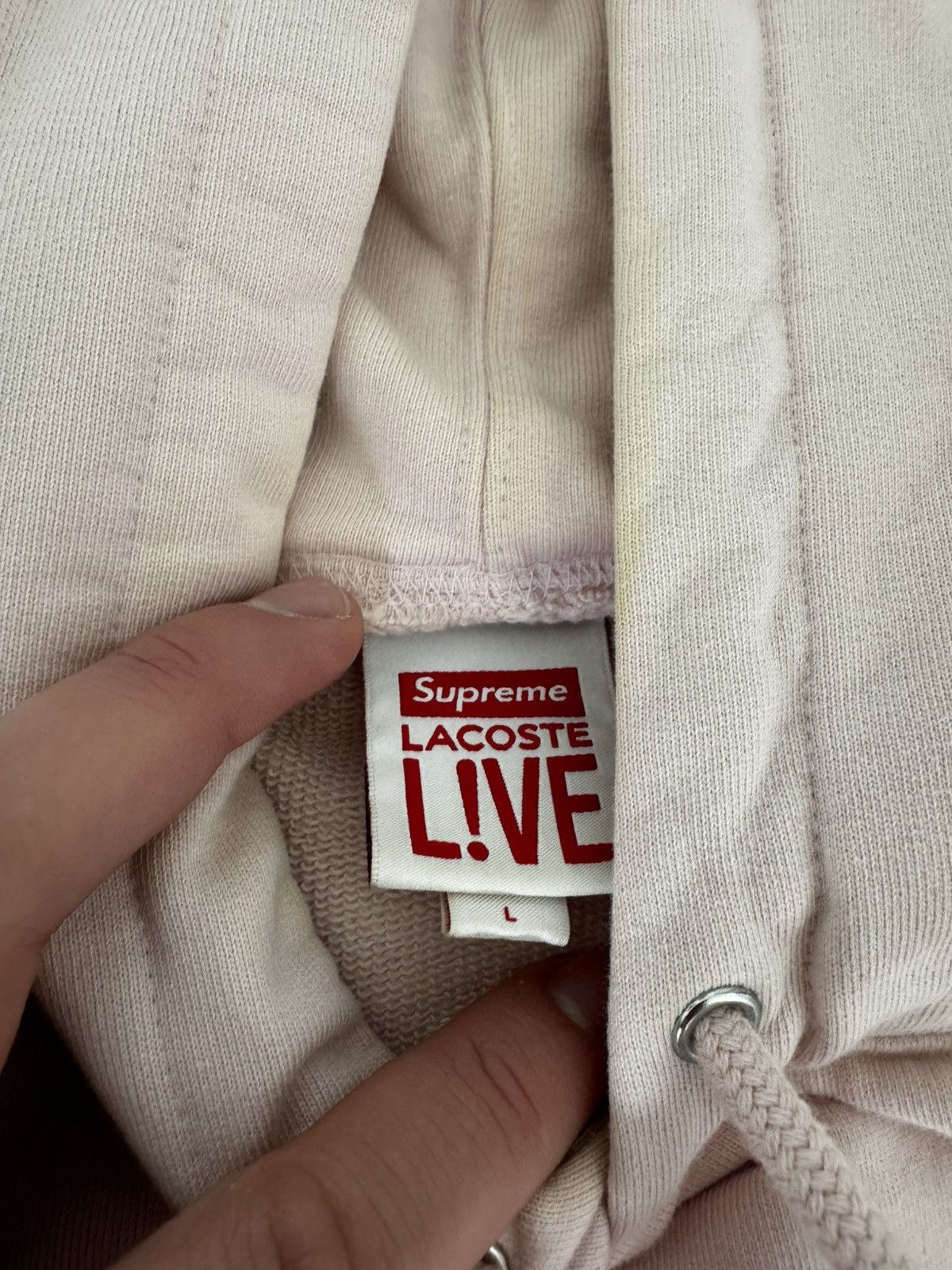 Lacoste × Supreme Supreme x Lacoste Pink Hoodie Size US L / EU 52-54 / 3 - 10 Thumbnail