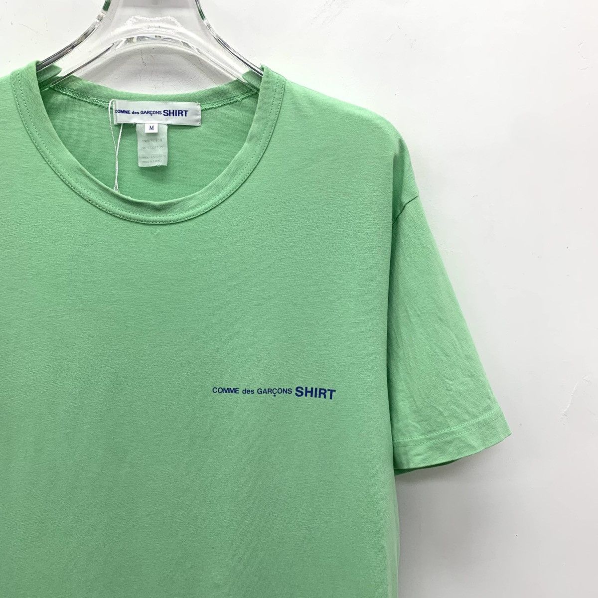 CDG by Comme des Garcons CDG PLAY Green Logo Printed Cotton Crew Neck T-Shirt K26WX Size US M / EU 48-50 / 2 - 3 Thumbnail
