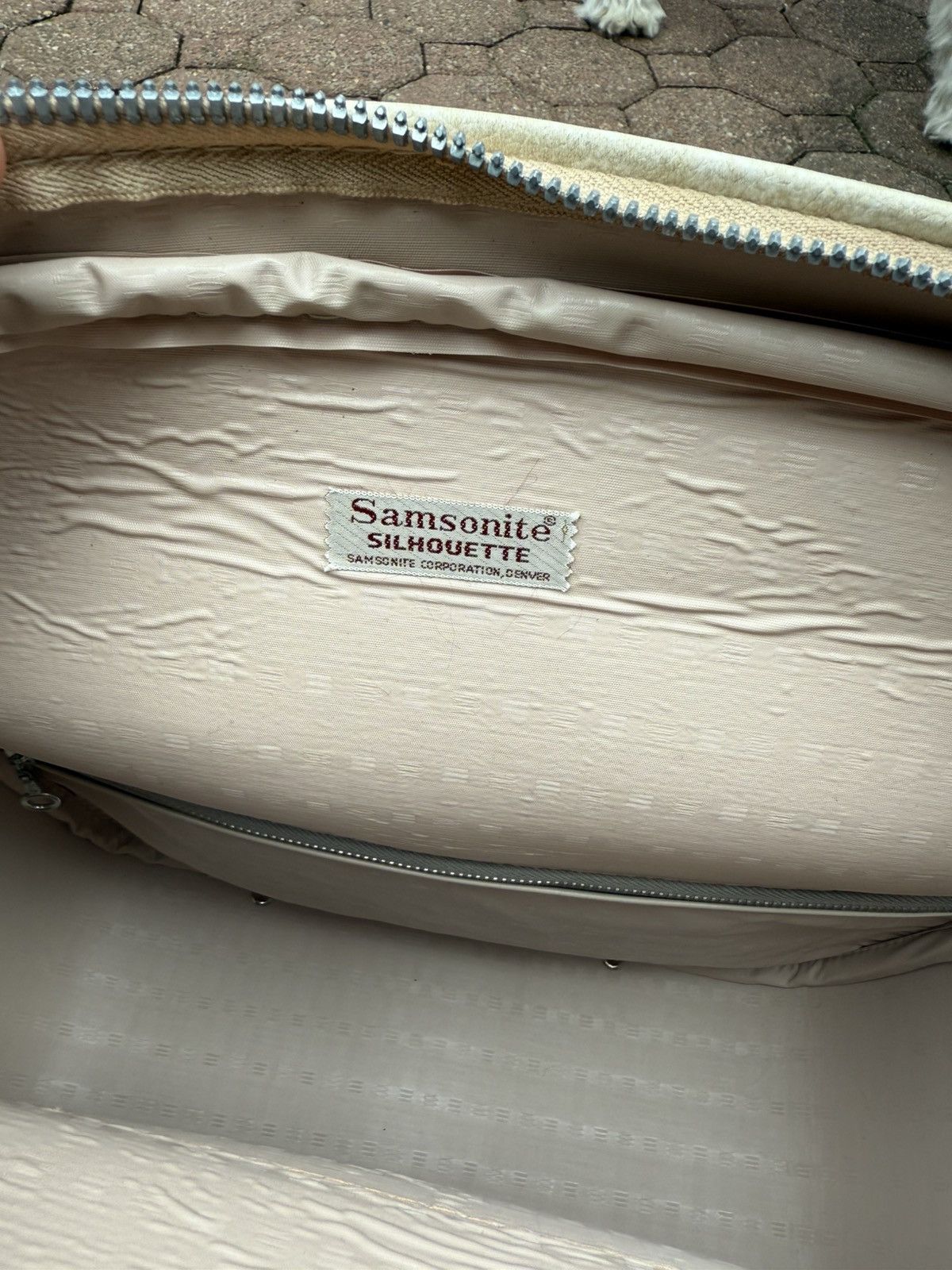 Vintage White Marble Leather Bag 1970s Zipper Detail made in Denver Size ONE SIZE - 9 Thumbnail