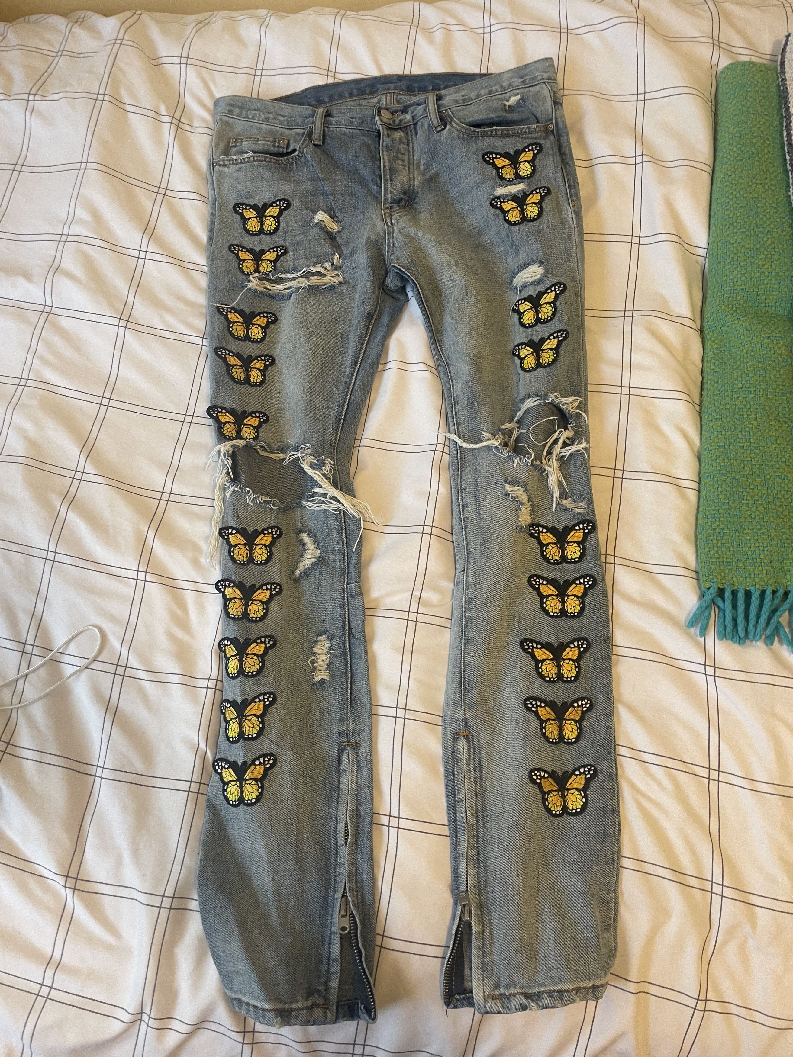 MNML MNML butterfly jeans Grailed