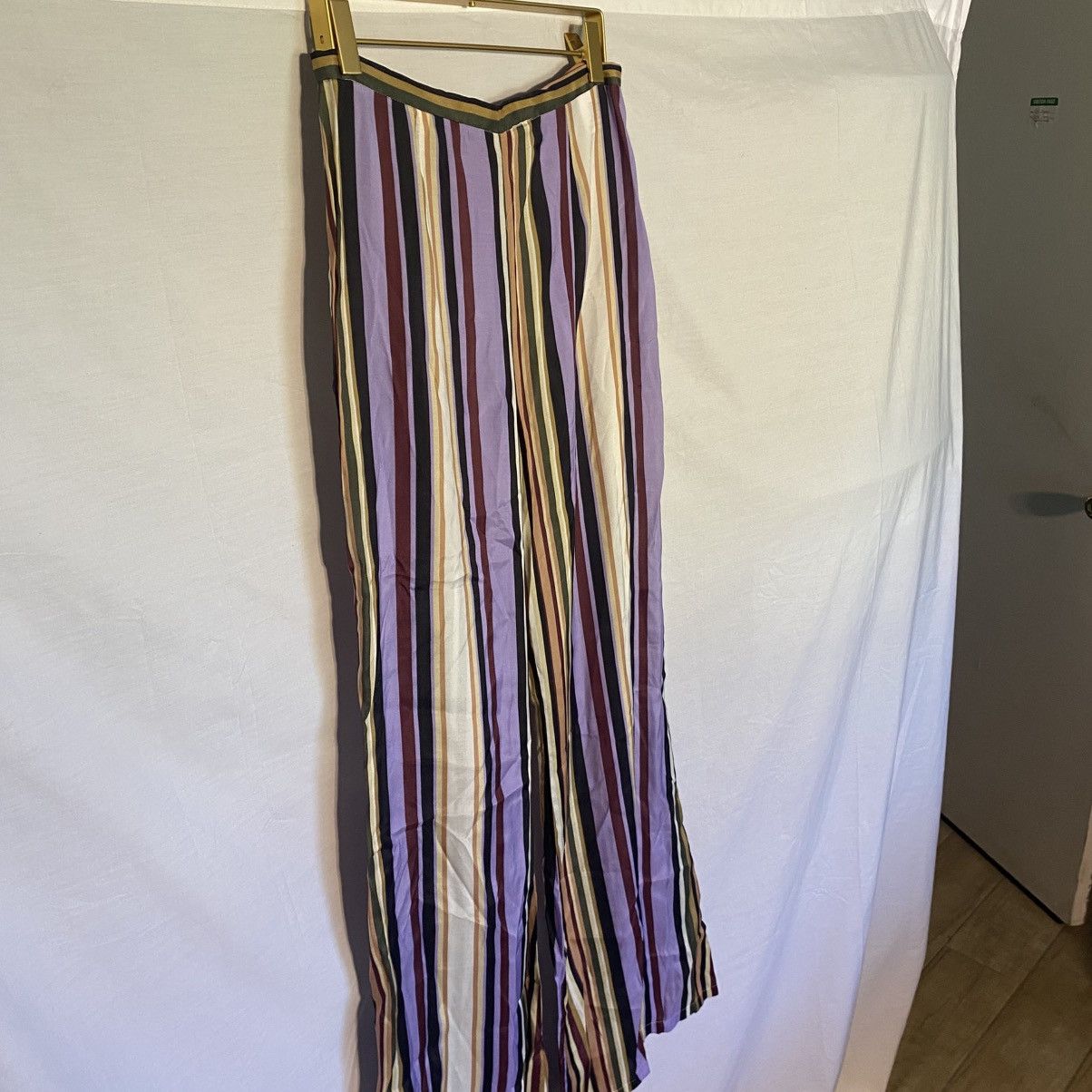 Other KAOS JEANS Wide Leg Striped Pants Italian Viscose Sz 44 Size 30" / US 8 / IT 44 - 2 Thumbnail