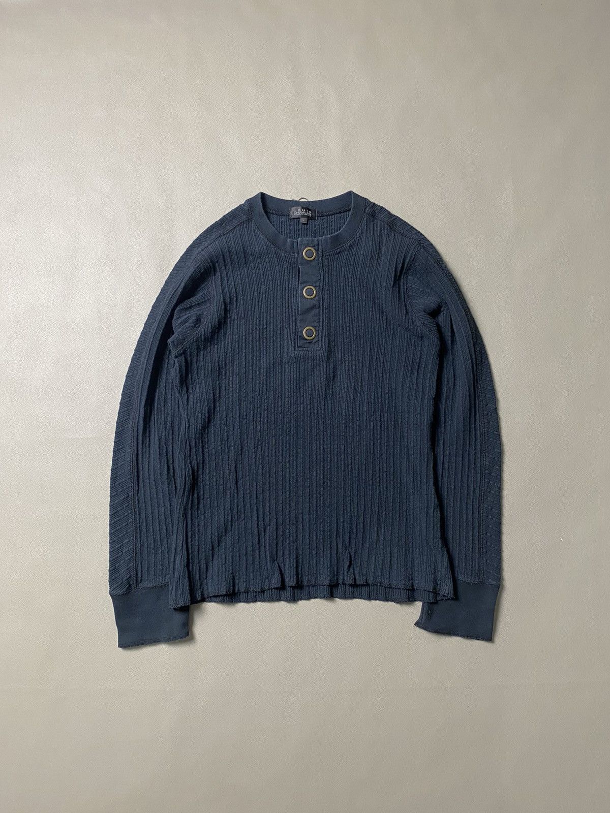 If Six Was Nine × Japanese Brand × Le Grande Bleu (L.G.B.) Vintage Louis Chavlon Big Button Longsleeve Size US M / EU 48-50 / 2 - 1 Thumbnail