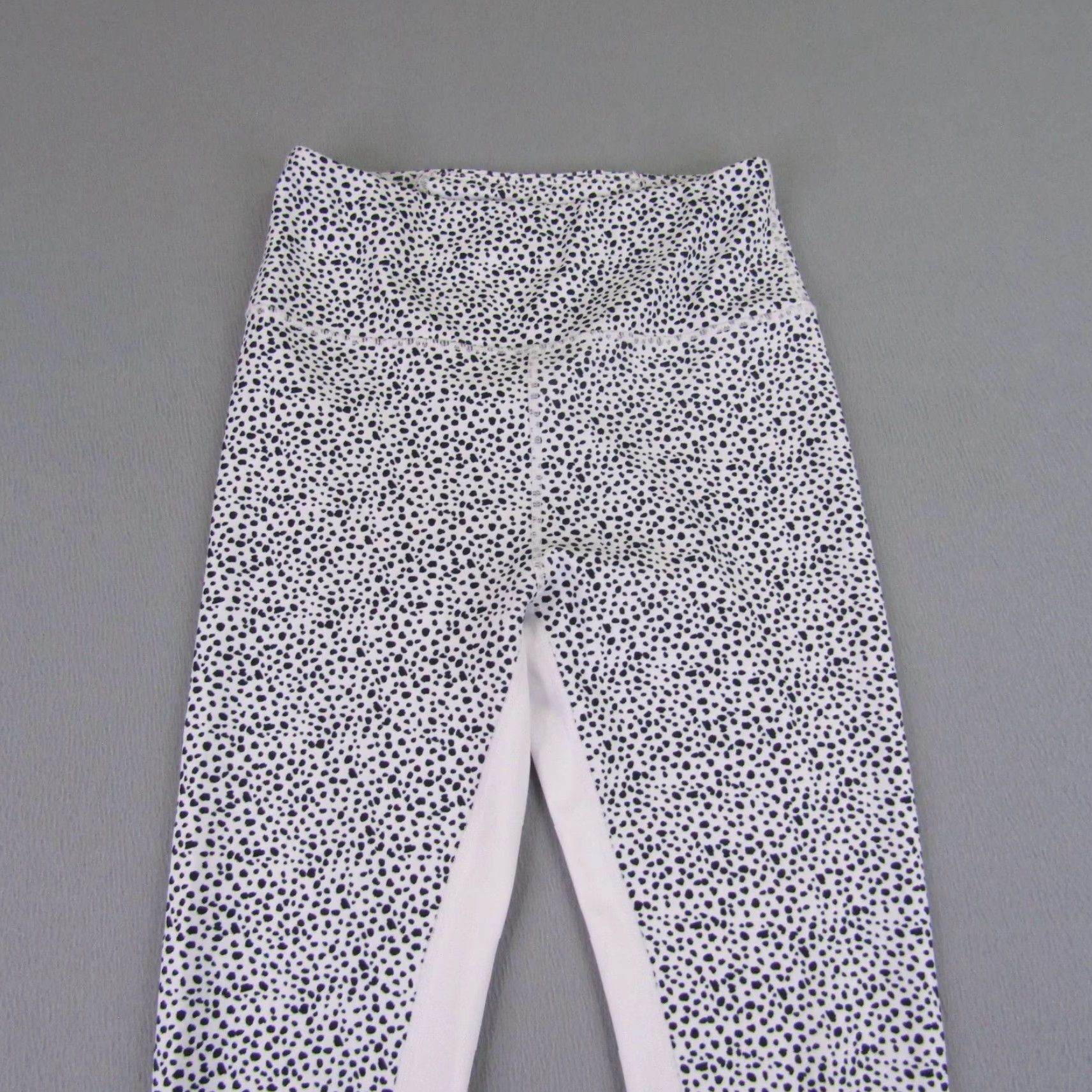 Vintage Allfenix Leggings Womens Small White Black Spots Athletic Pants High Waist Gym Size 28" / US 6 / IT 42 - 2 Thumbnail