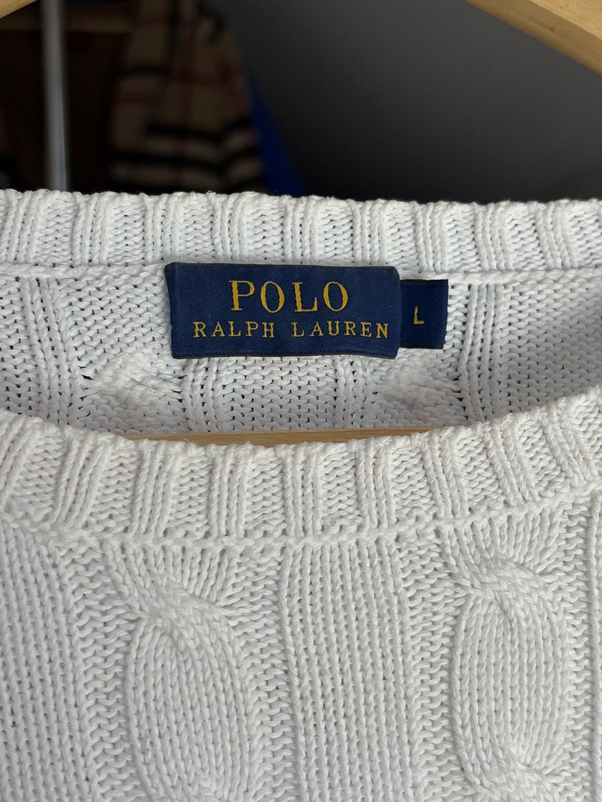 Polo Ralph Lauren Polo Ralph Lauren Cable Knit Logo Sweater Size L / US 10 / IT 46 - 7 Thumbnail