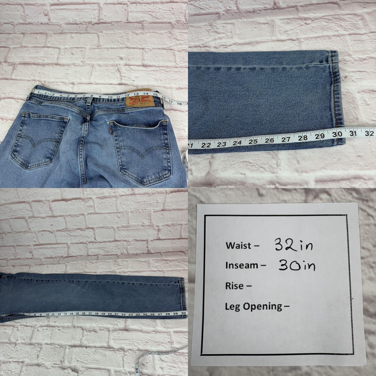 Levi's Levi's 505 Jeans Mens Regular Straight 32x30 Medium Blue Denim Size US 32 / EU 48 - 10 Thumbnail