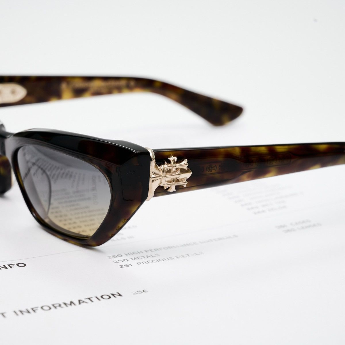 Chrome Hearts CHROME HEARTS HALLLA BALUUUU DARK TORTOISE SUNGLASSES Size ONE SIZE - 3 Thumbnail